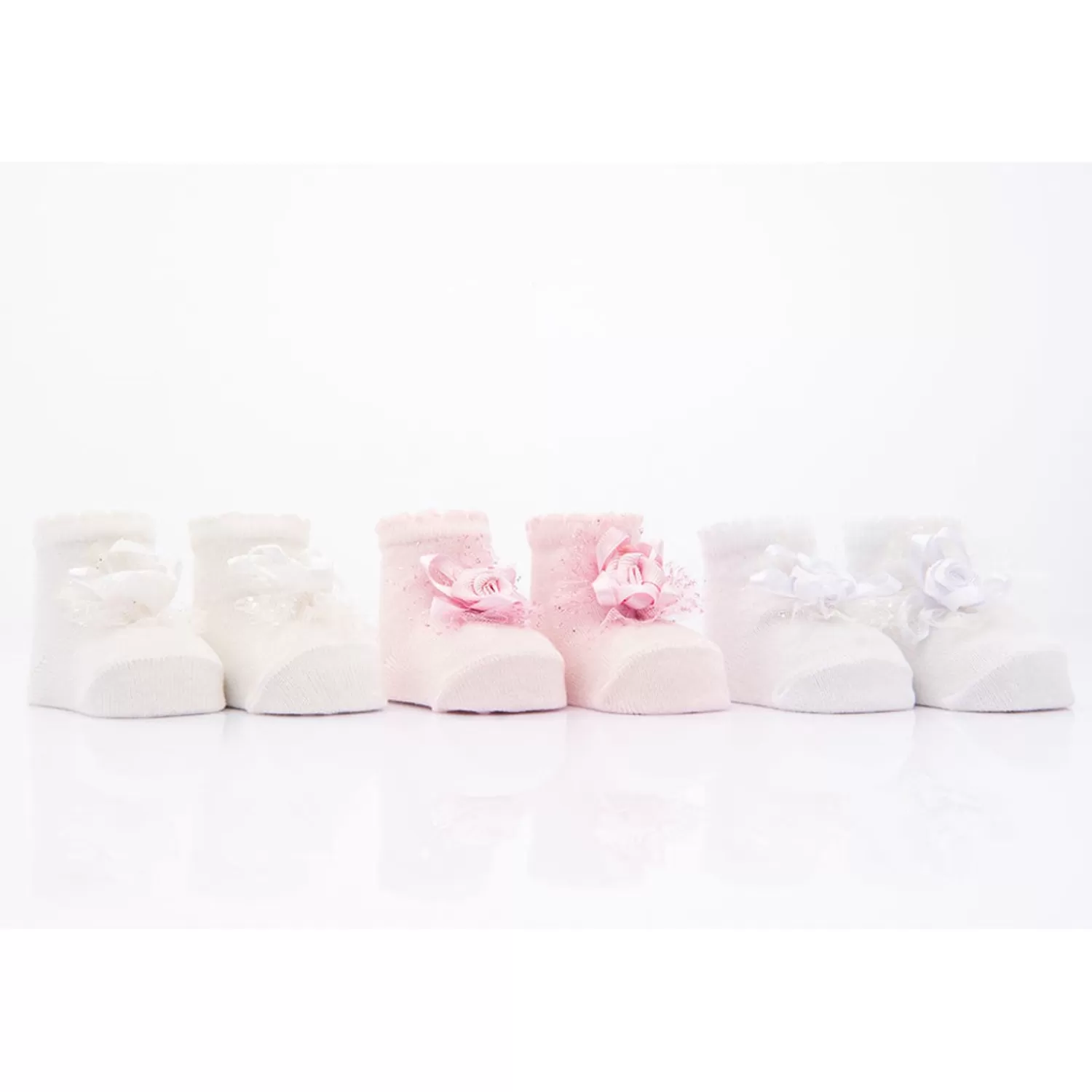 Accessories^BANBLU 3Pc Ribbon Rose Socks Set Pink