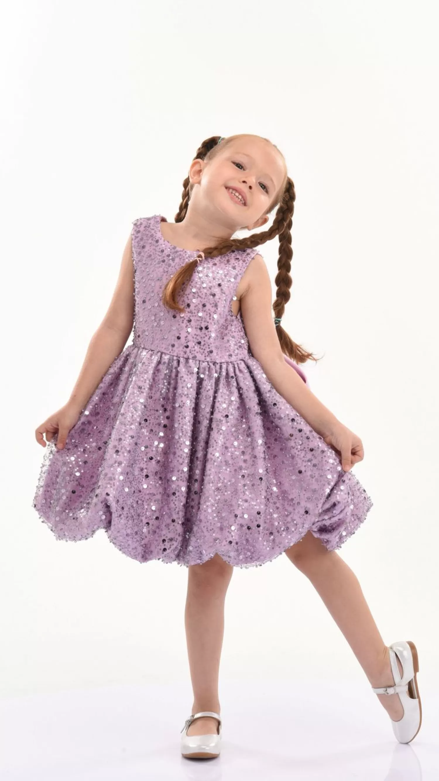 Dresses^Tulleen Ainsley Sequin Bow Dress Purple