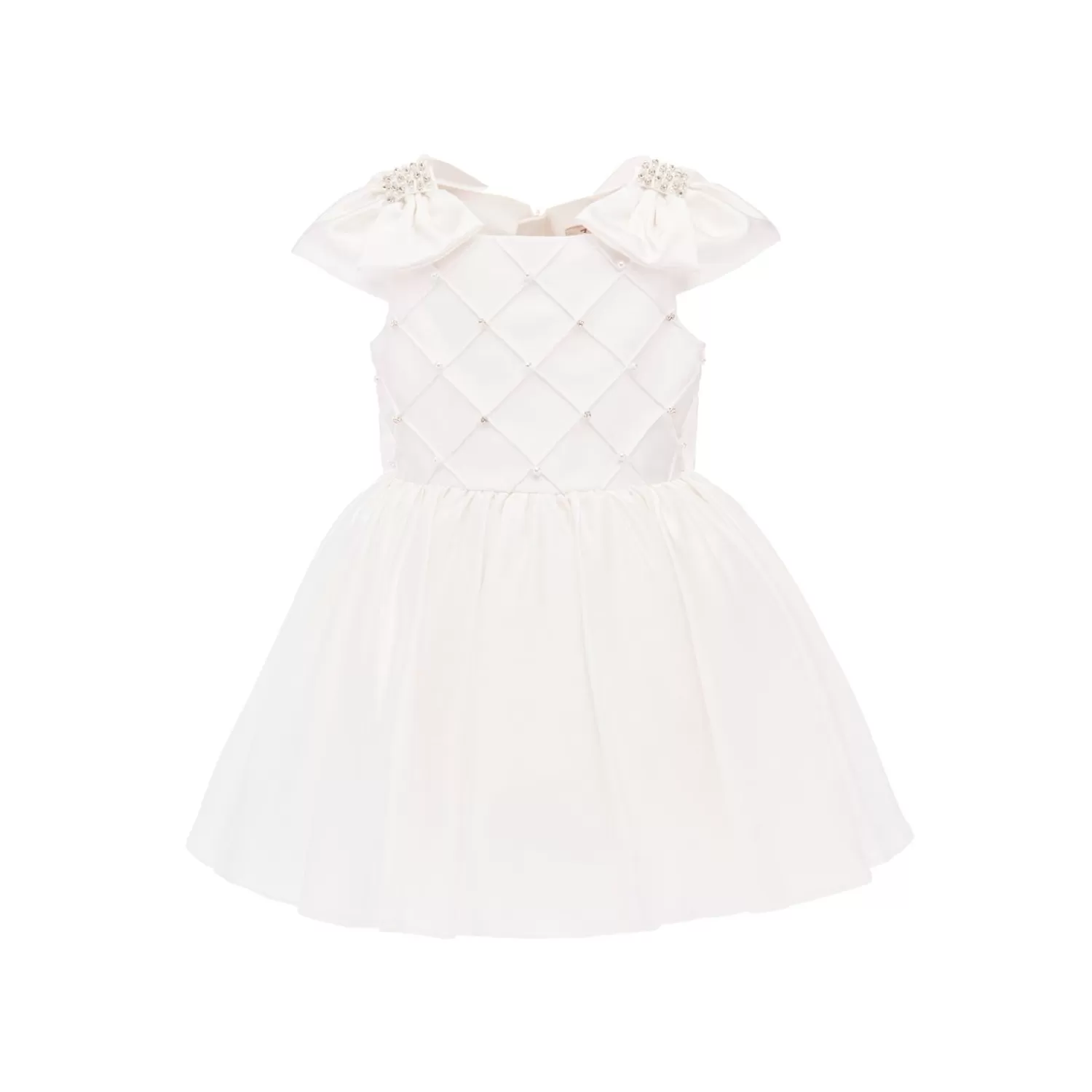 Dresses^Tulleen Alondra Quilted Teacup Dress White