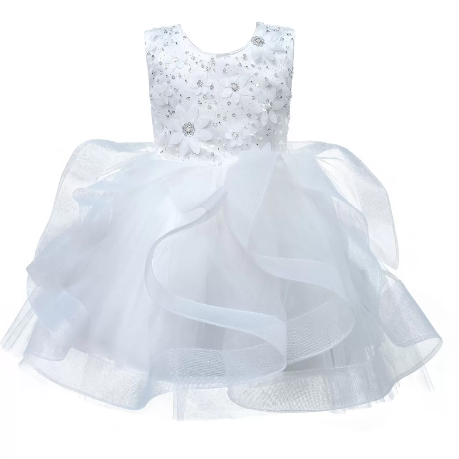 Dresses^Tulleen Avila Sequin Twirl Tulle Dress White