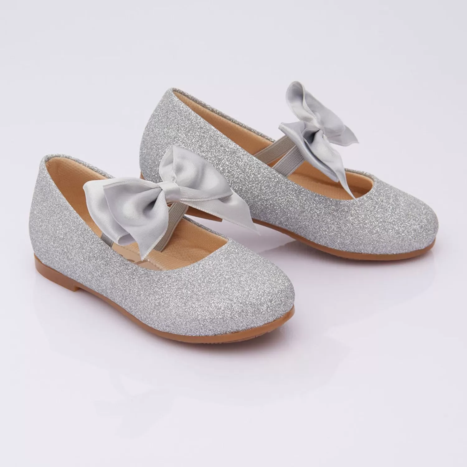 Baby^BANBLU Baby Bow Flats Silver