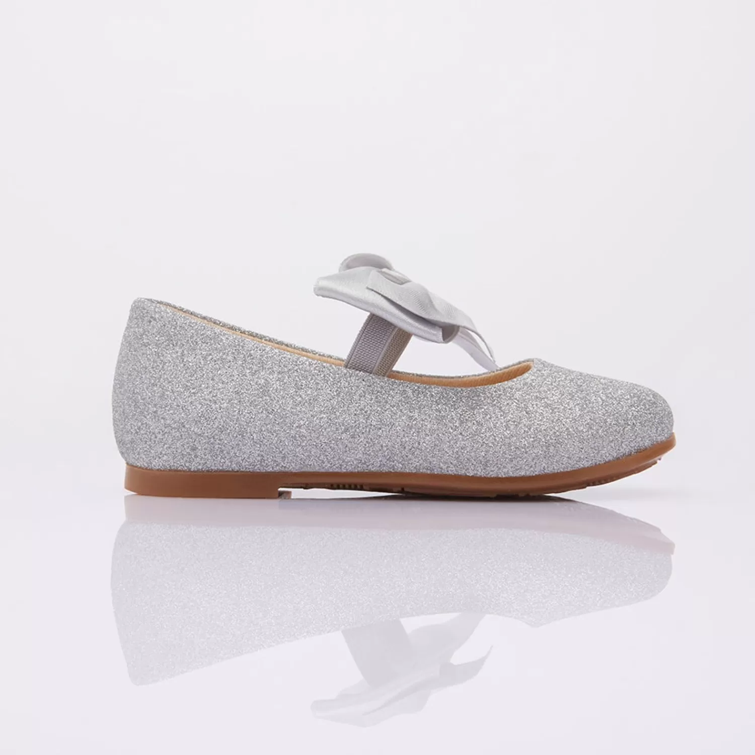 Baby^BANBLU Baby Bow Flats Silver