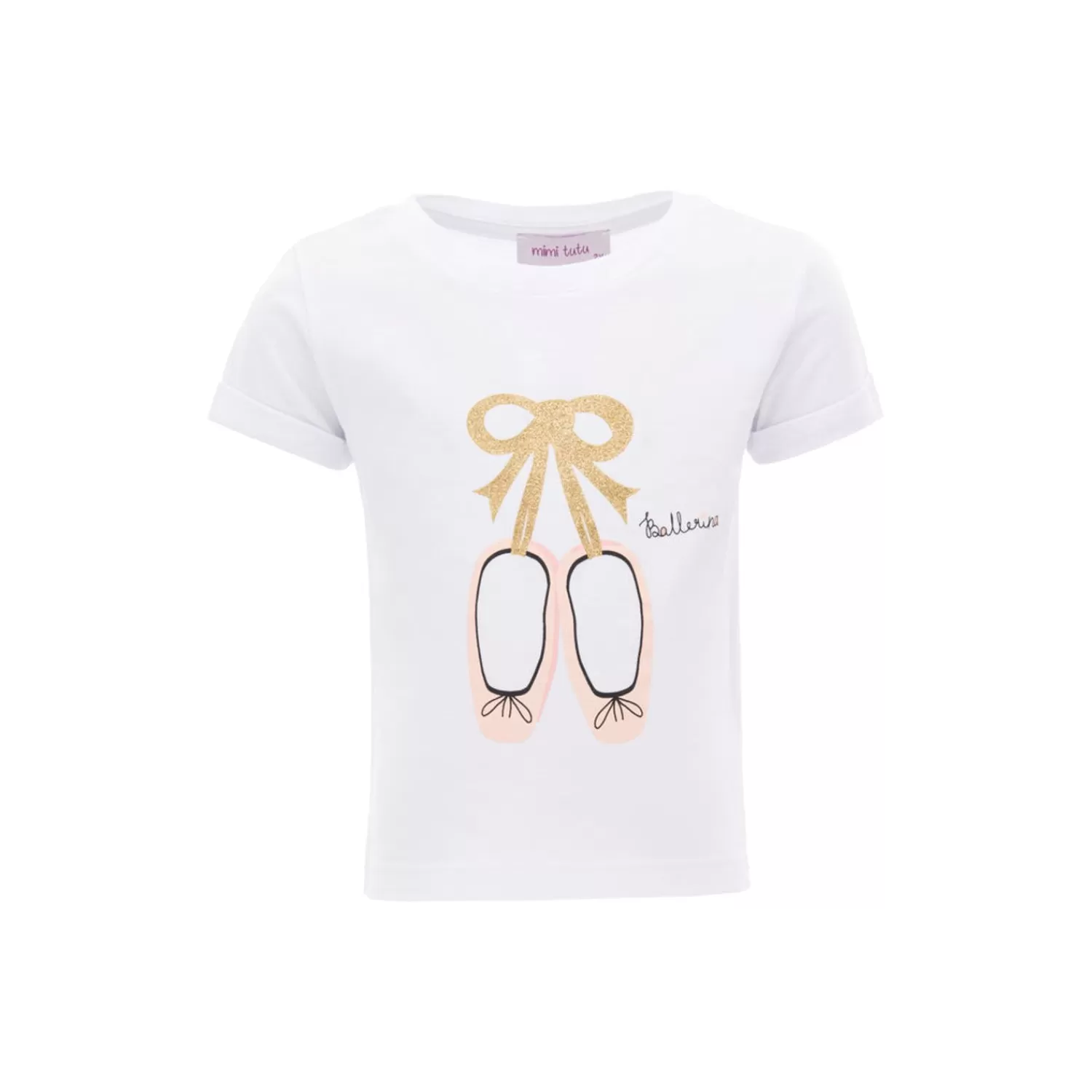 T-Shirts^Mimi Tutu Ballerina Shoe Graphic T-Shirt White