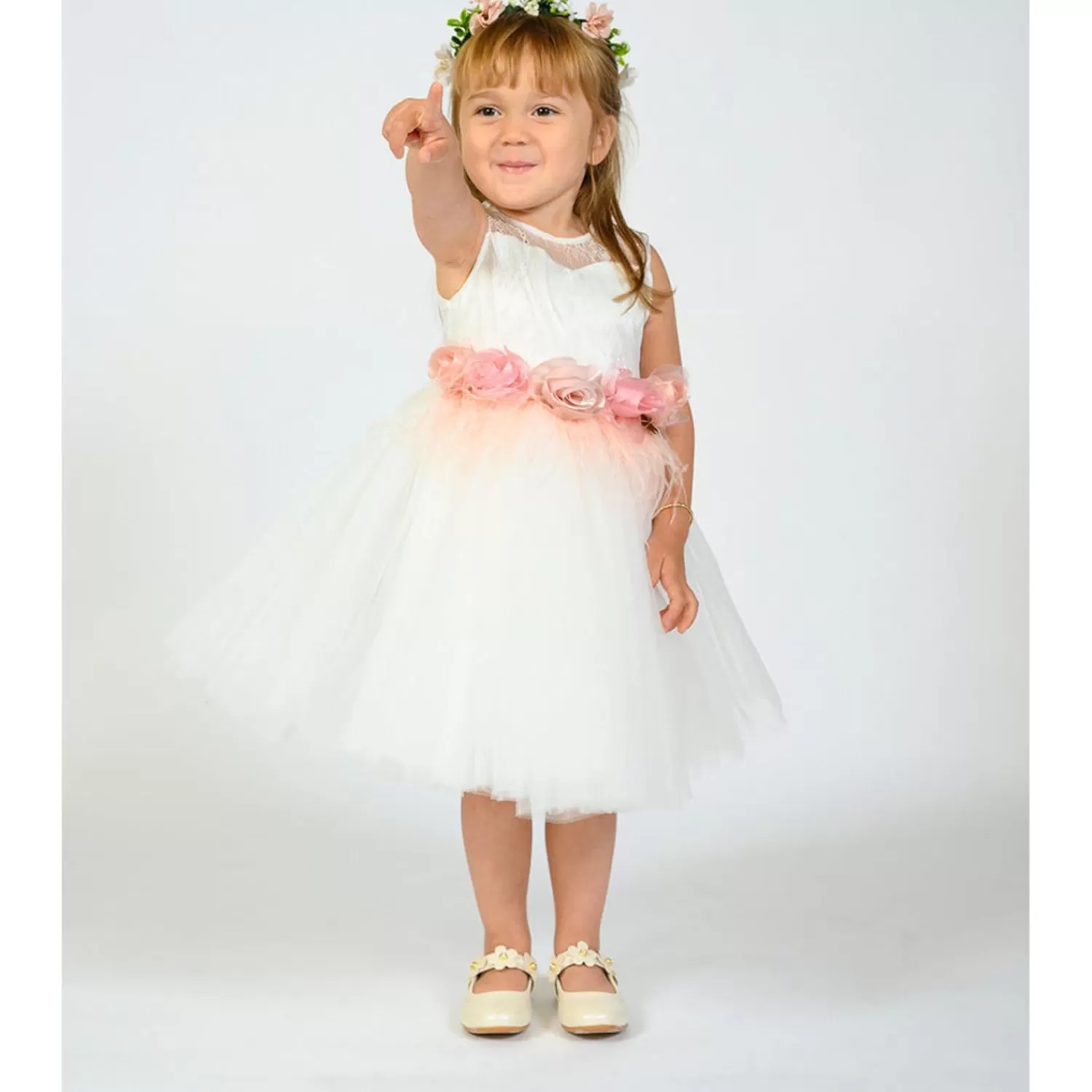 Baby^Tulleen Brooke Floral Dress White