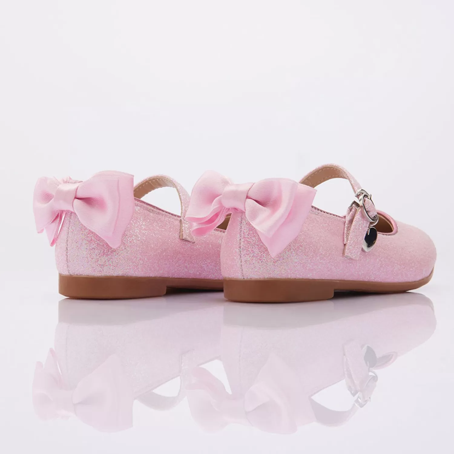 Shoes^Perla Bubblegum Glitter Bow Flats Pink