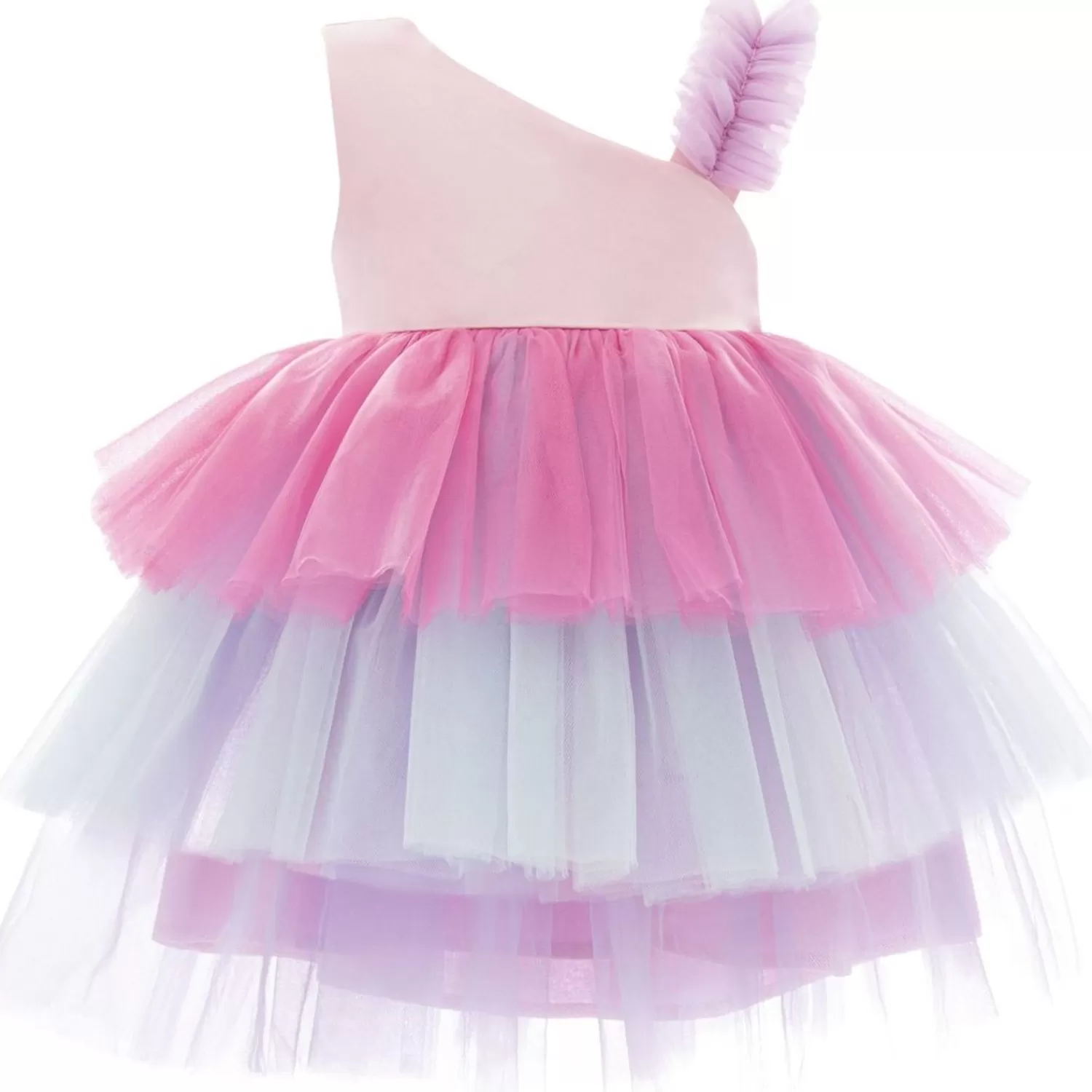 Mimi Tutu^Mimi Tutu Cakepop Multicolor Layered Tulle Dress Pink