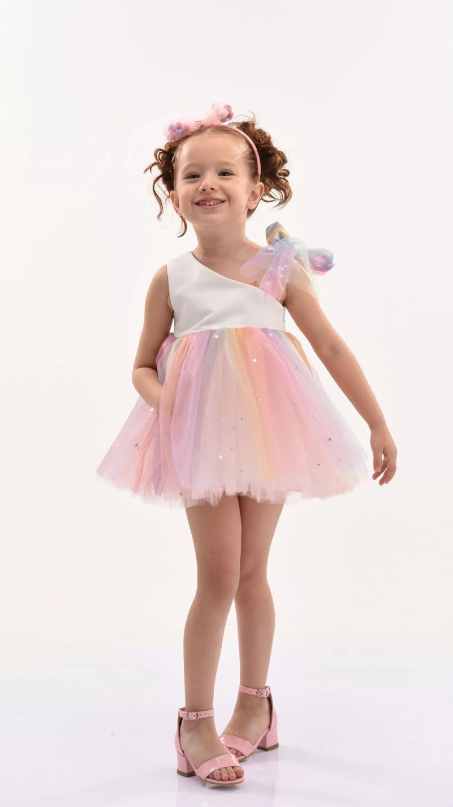 Mimi Tutu^Mimi Tutu Cakepop Unicorn Rainbow Tulle Dress White