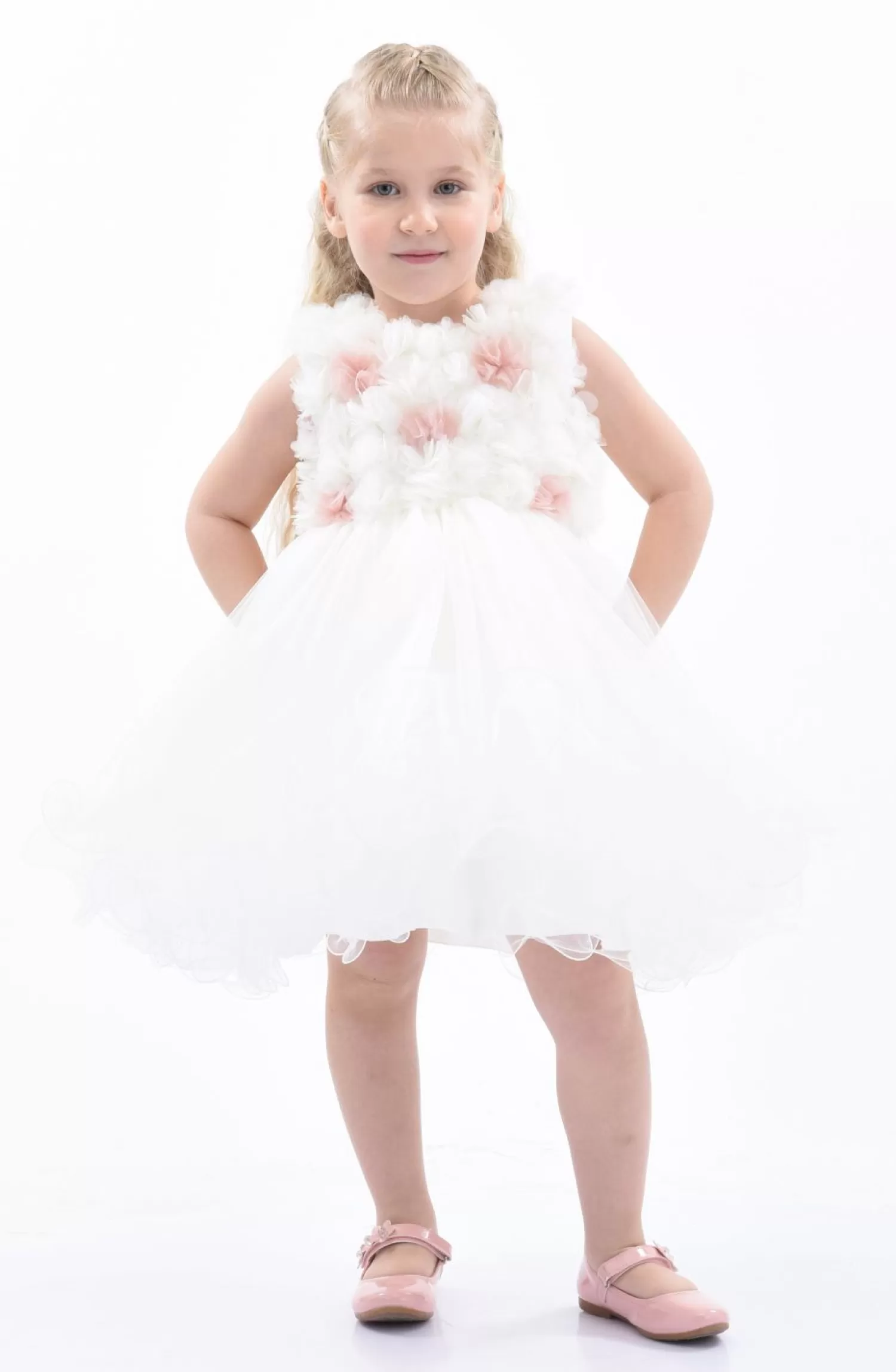 Baby^Tulleen Cambriana Floral Dress White