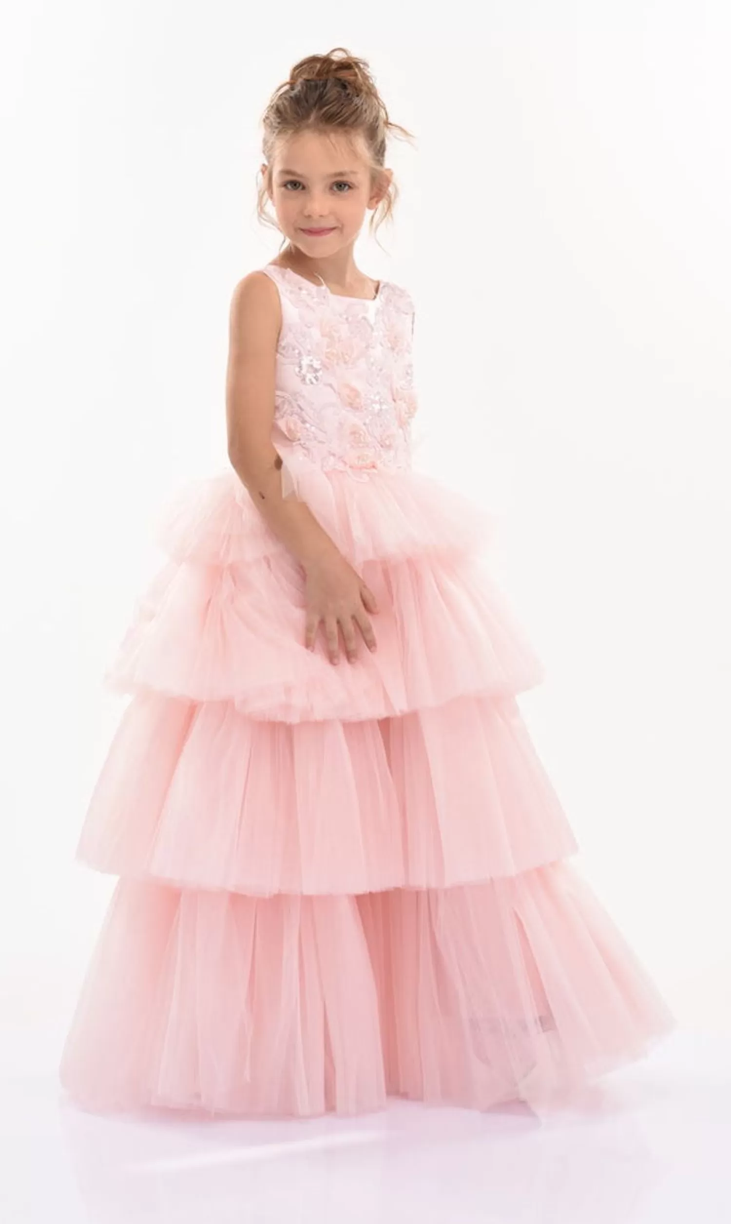 Dresses^Tulleen Camellia Tiered Tulle Dress Pink