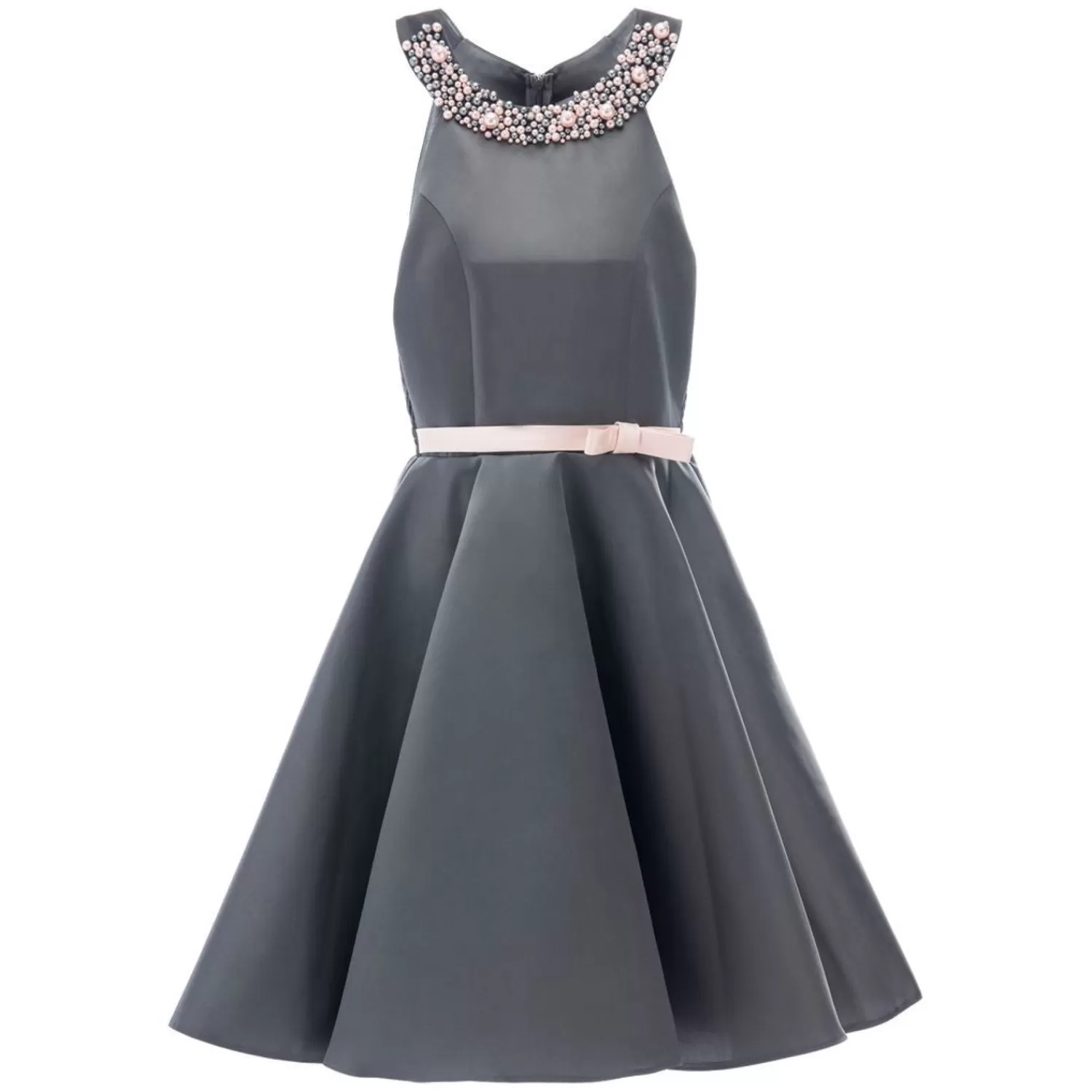 Dresses^Tulleen Cardona Pearl Halter Dress Grey