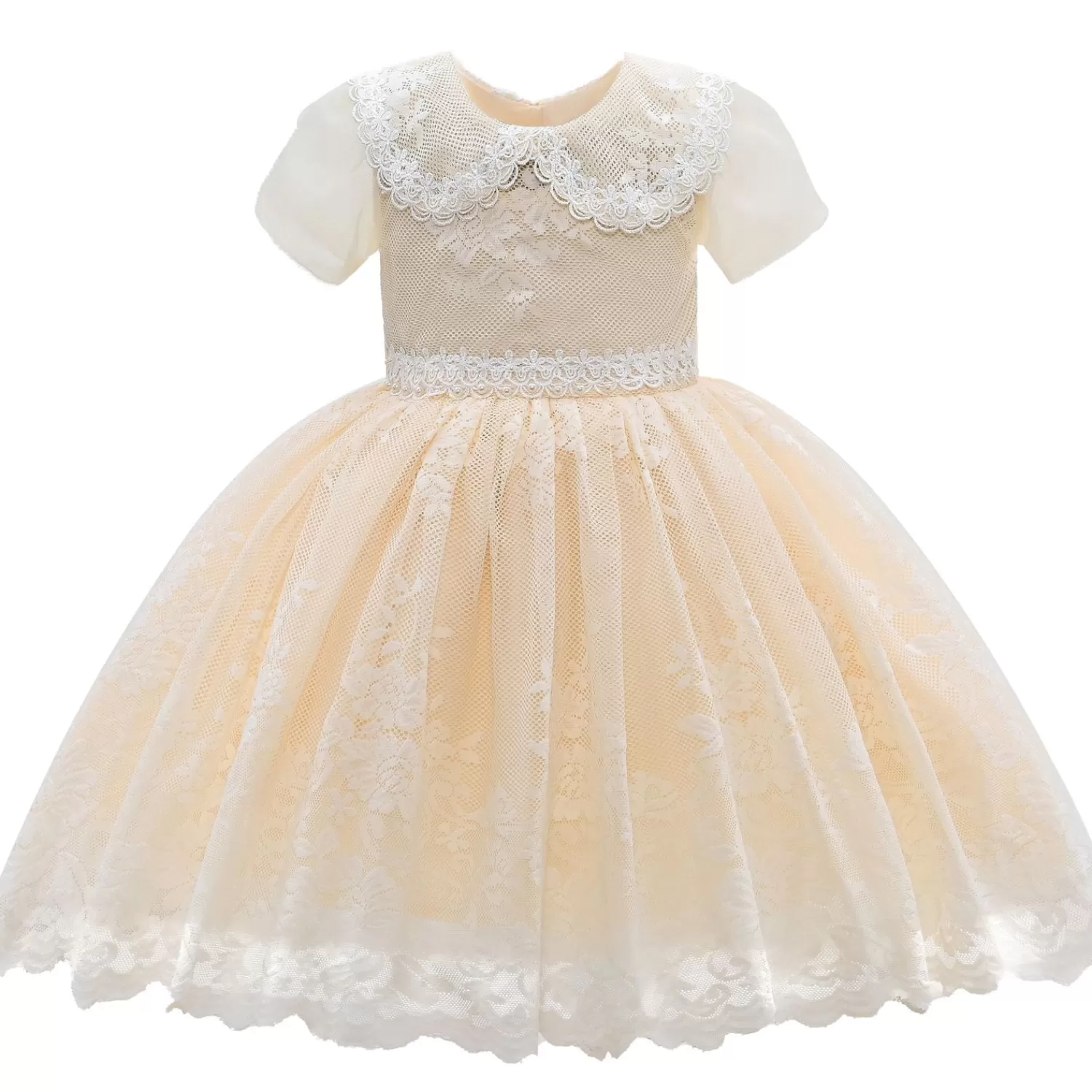 Dresses^Tulleen Champagne Dolly Embroidered Dress Gold