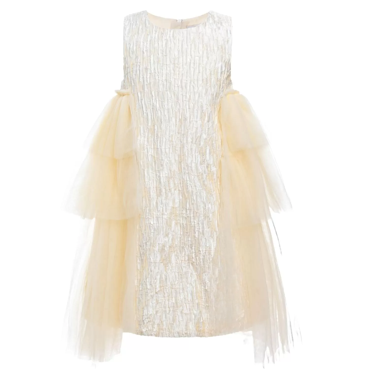 Dresses^Tulleen Champagne Sonata Ruffle Dress Gold