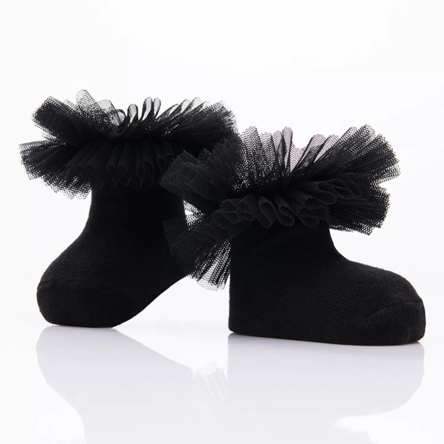 Baby^BANBLU Color 3Pc Tulle Frill Socks Set Multi