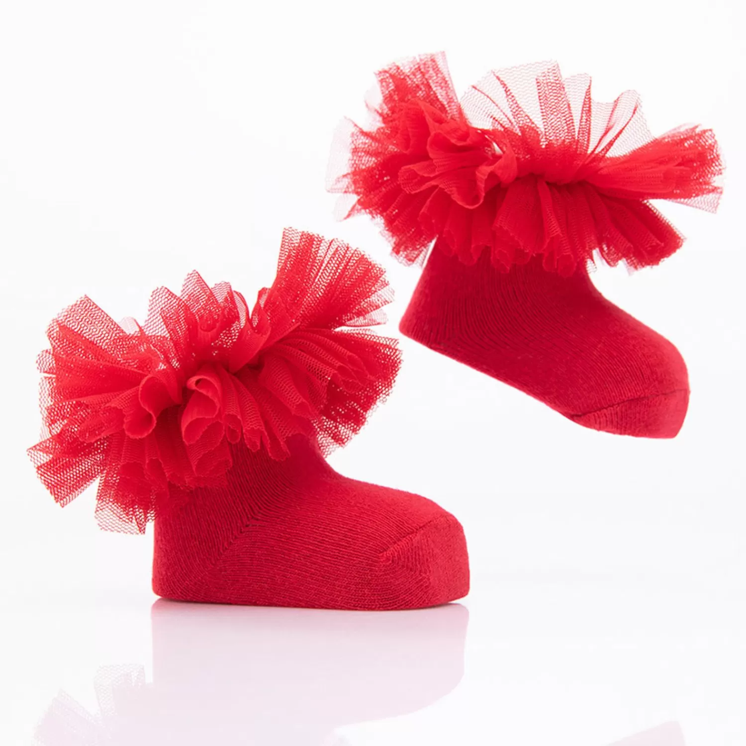 Baby^BANBLU Color 3Pc Tulle Frill Socks Set Multi