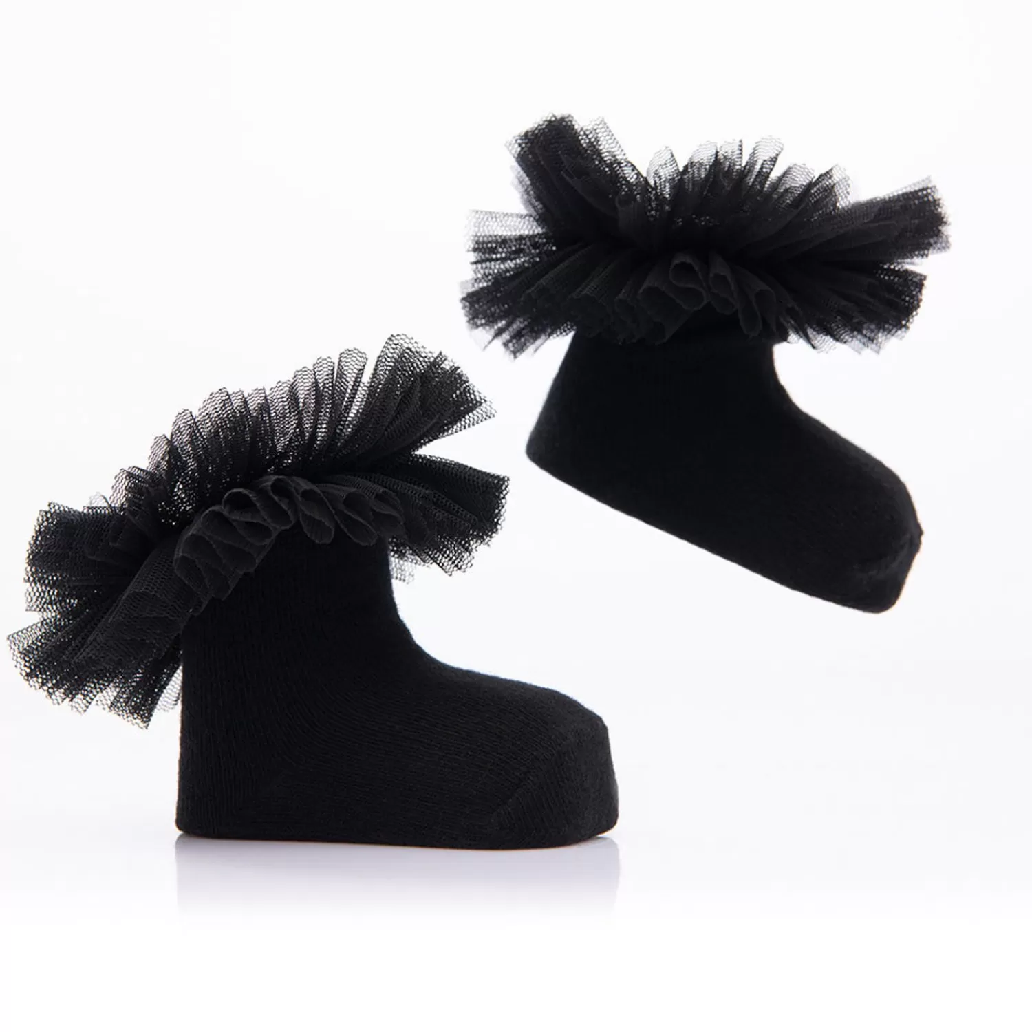 Baby^BANBLU Color 3Pc Tulle Frill Socks Set Multi