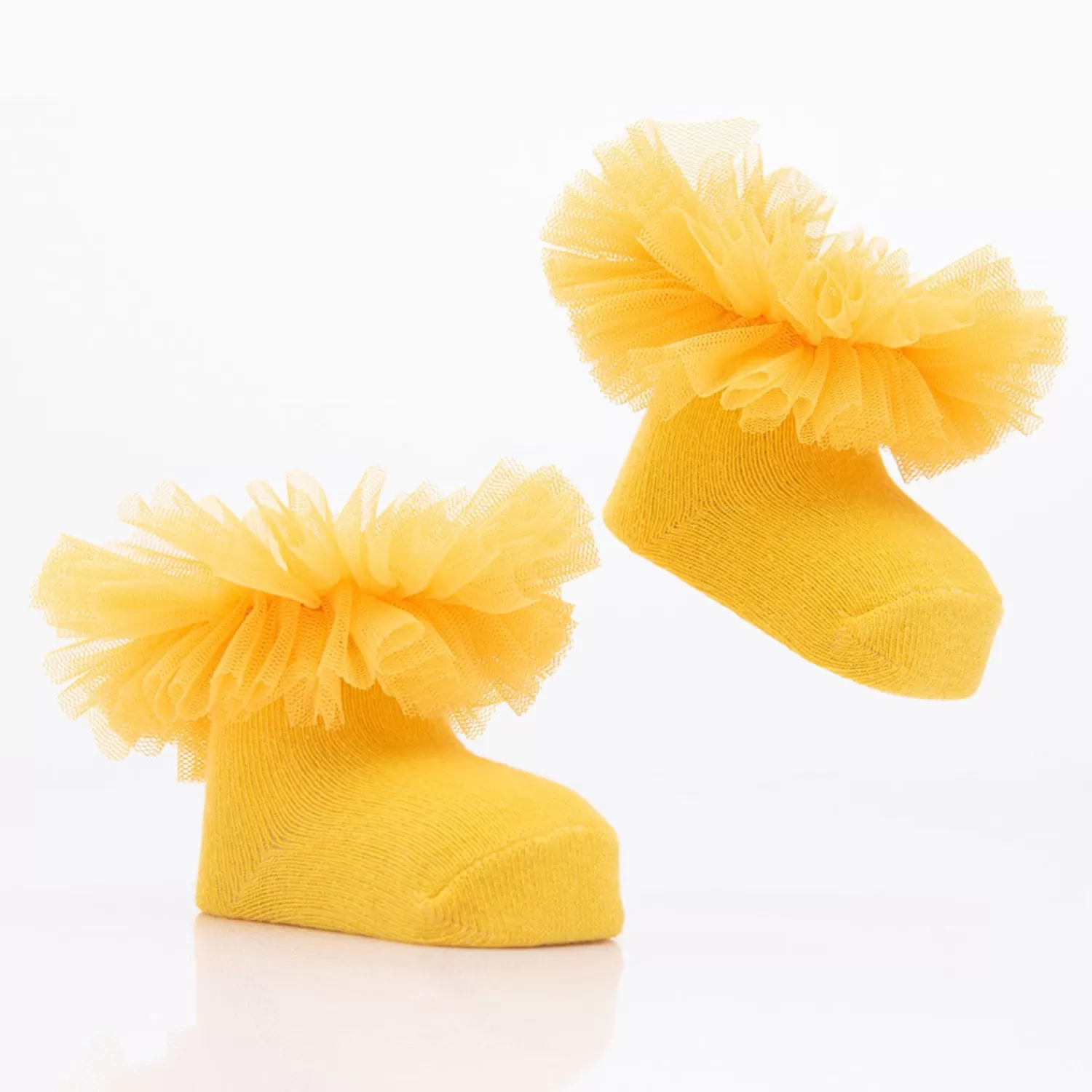 Baby^BANBLU Color 3Pc Tulle Frill Socks Set Multi