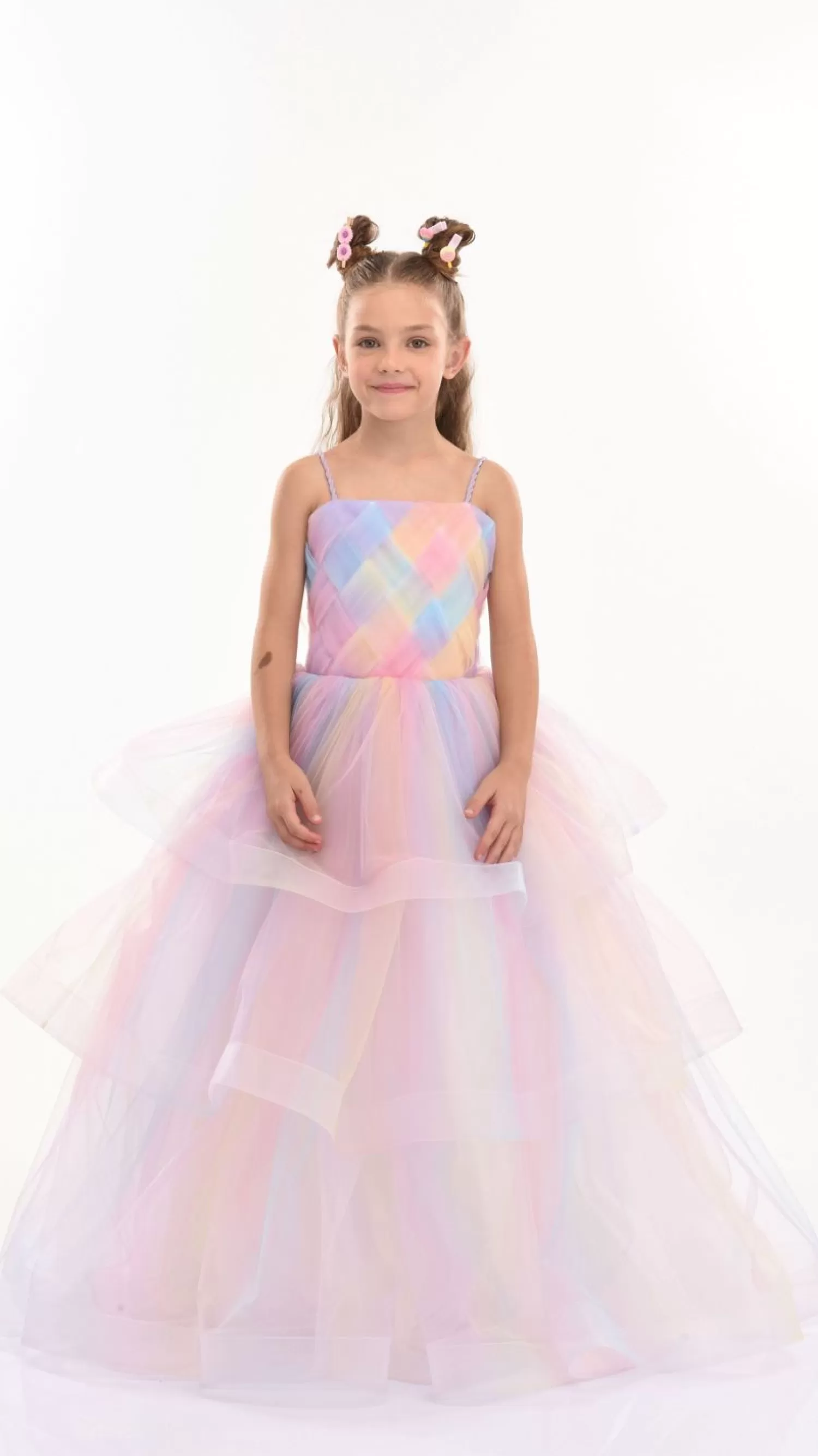 Mimi Tutu^Mimi Tutu Color Woven Tulle Gown Multi