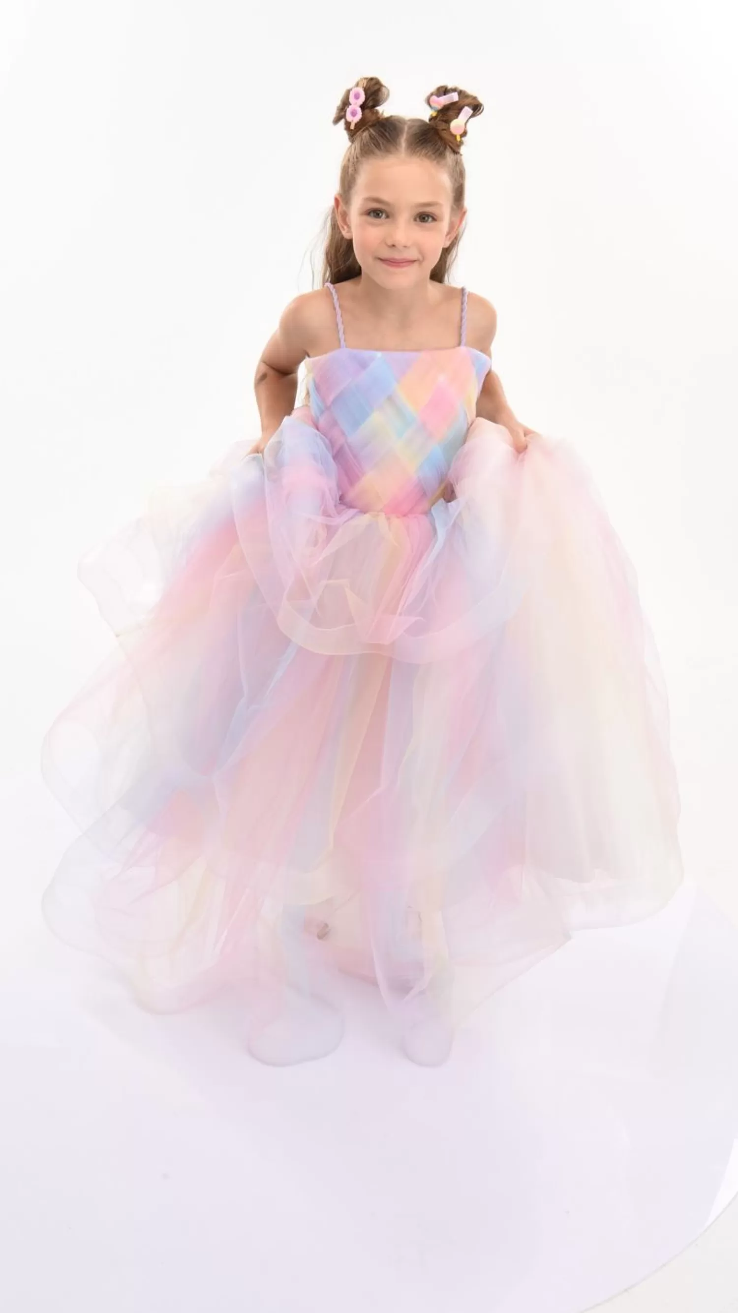 Mimi Tutu^Mimi Tutu Color Woven Tulle Gown Multi