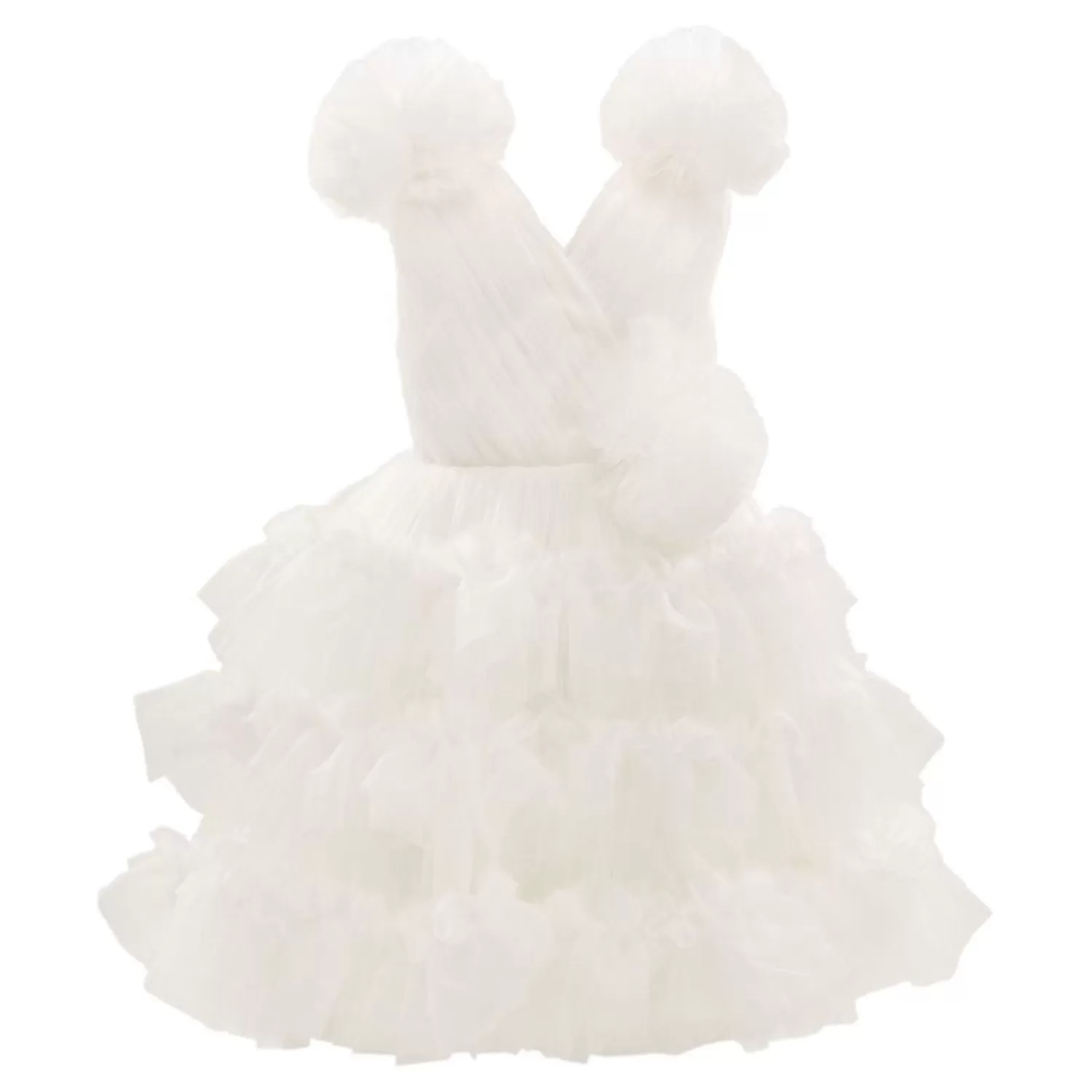 Dresses^Tulleen Corinne Ruffle Dress White