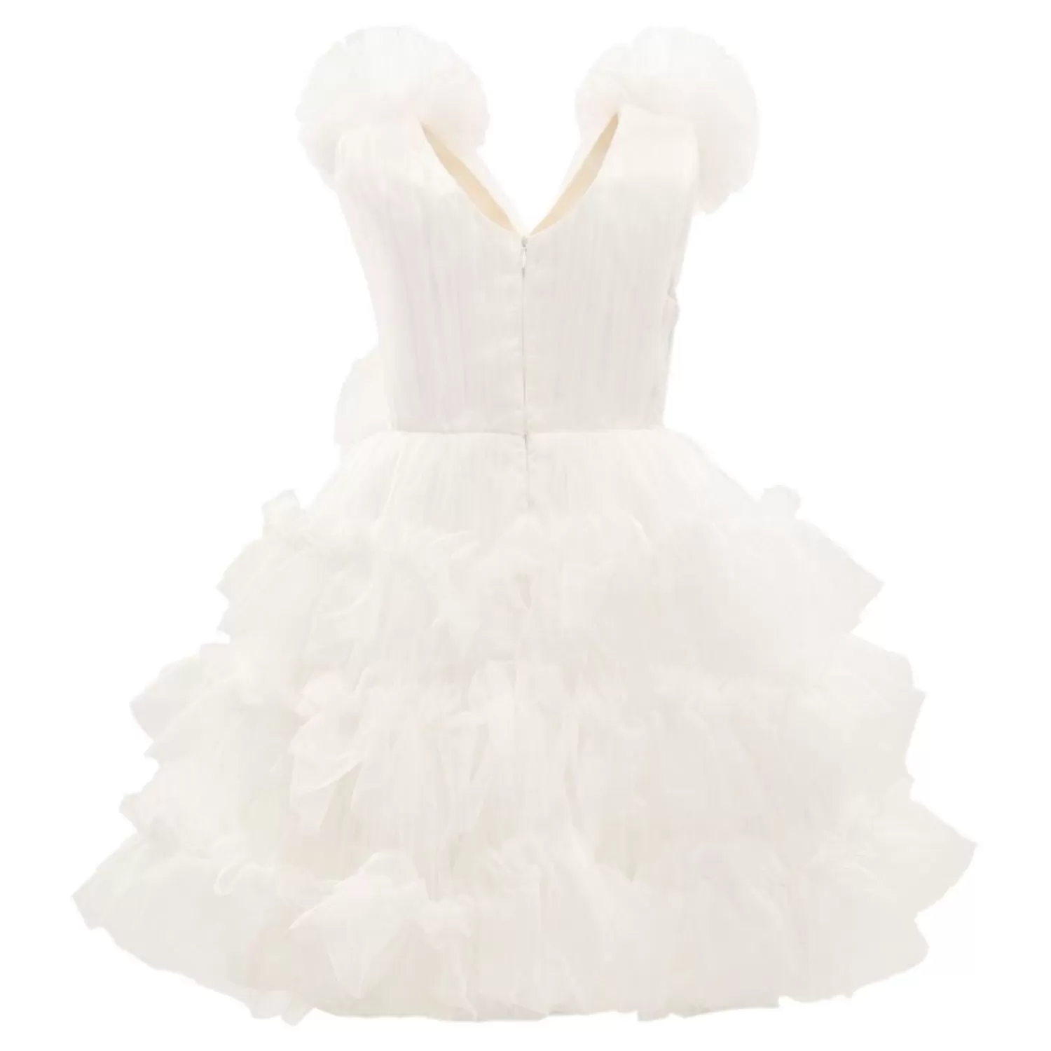 Dresses^Tulleen Corinne Ruffle Dress White