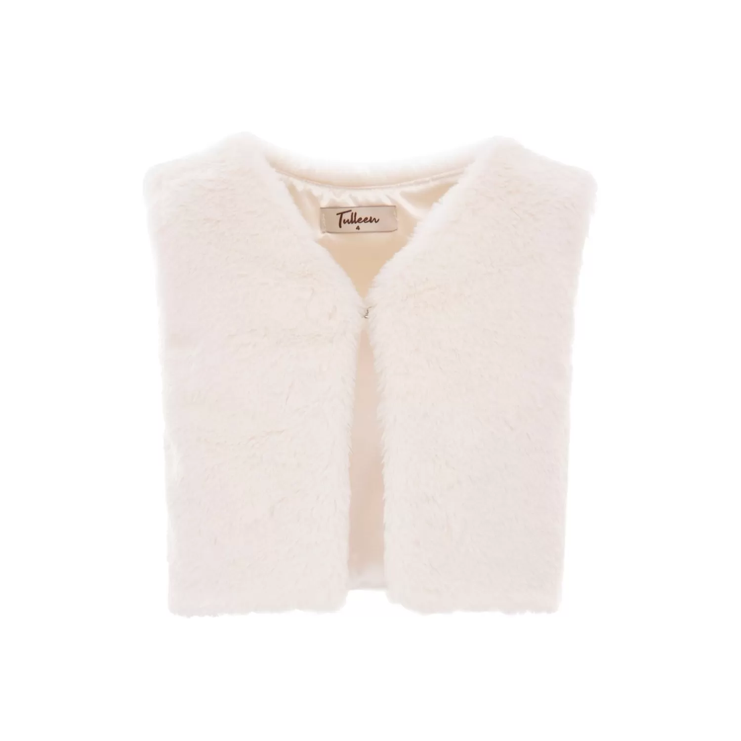 Accessories^Tulleen Cream Faux Fur Vest Ivory