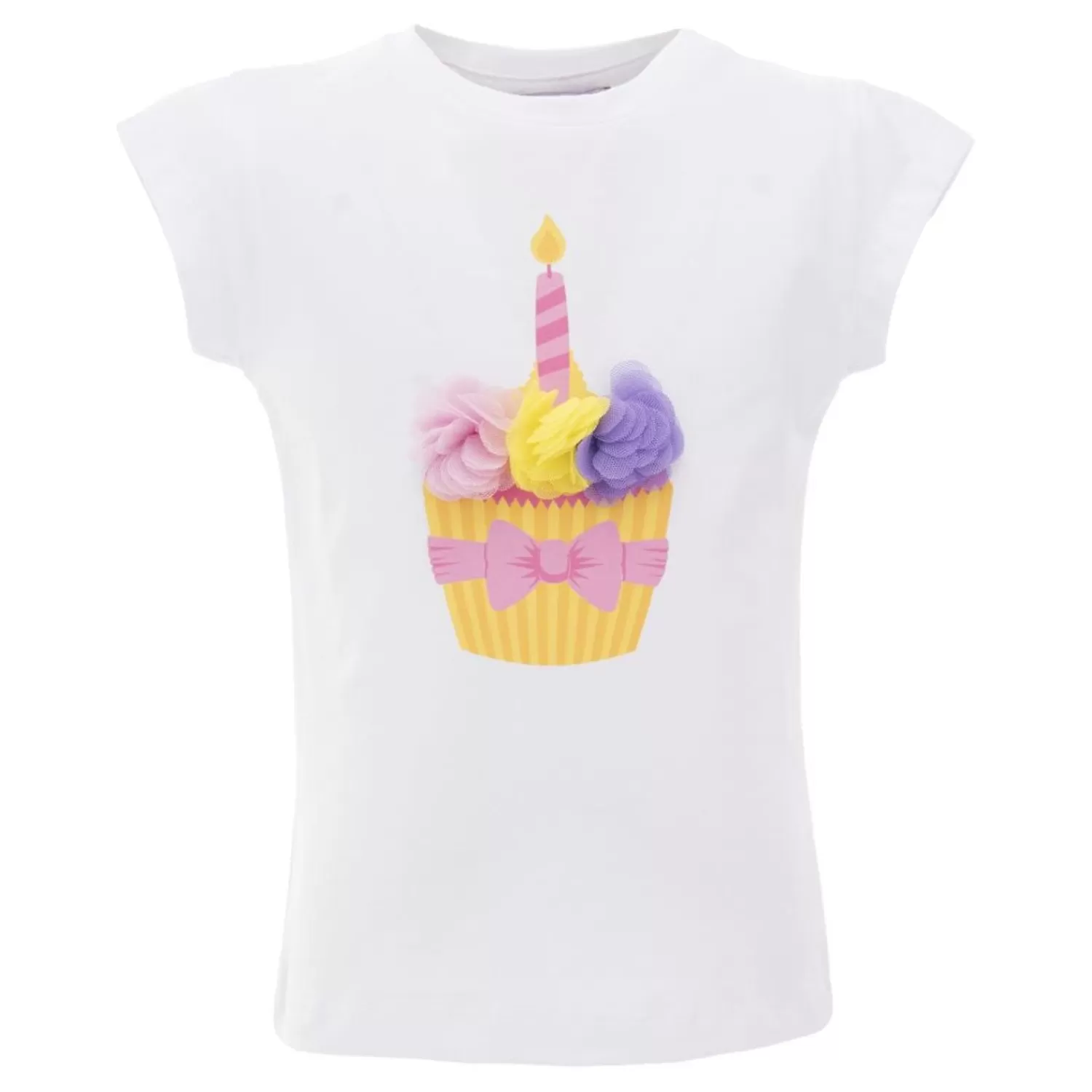 T-Shirts^Mimi Tutu Cupcake N Candle T-Shirt White