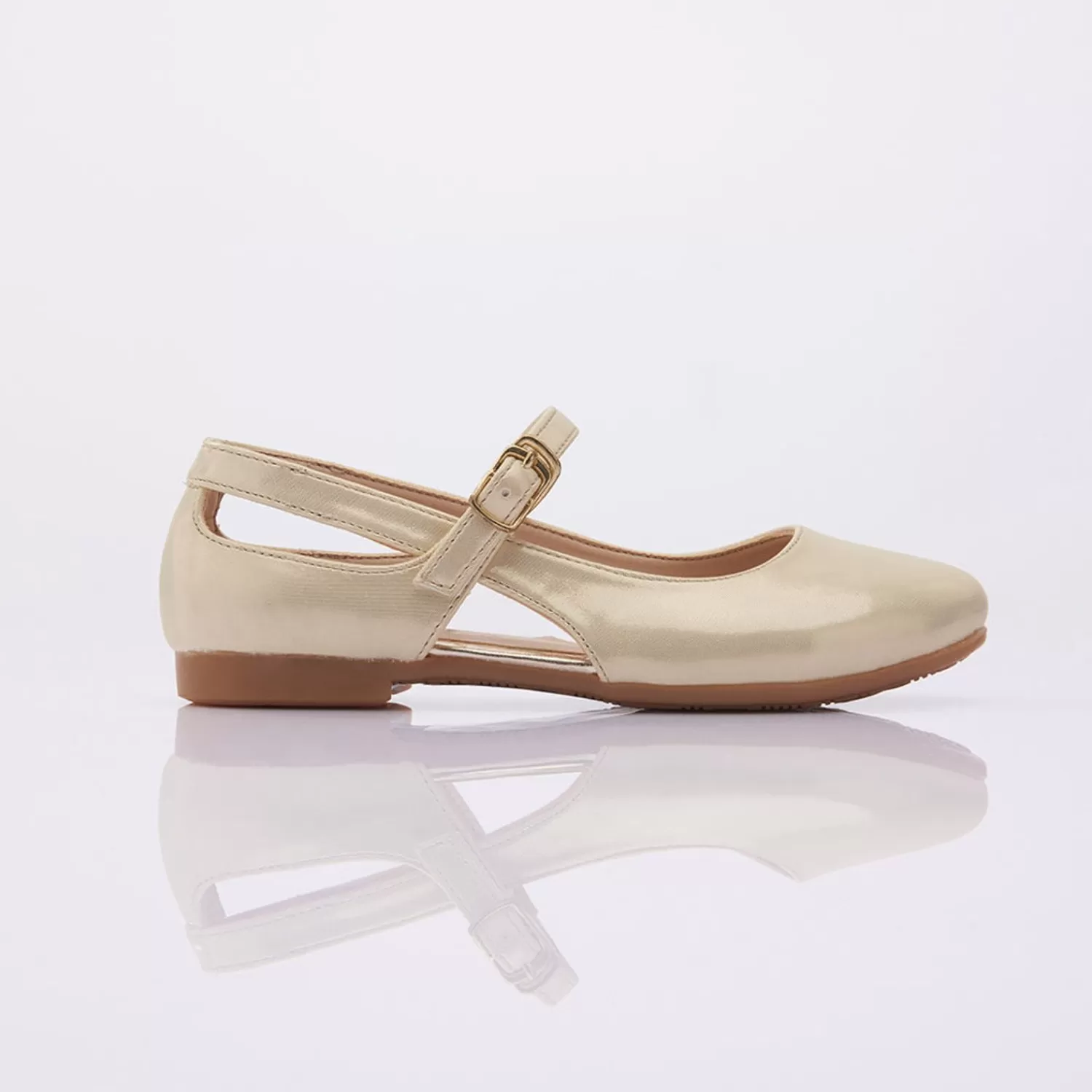 Shoes^Perla Cut-Out Flats Gold