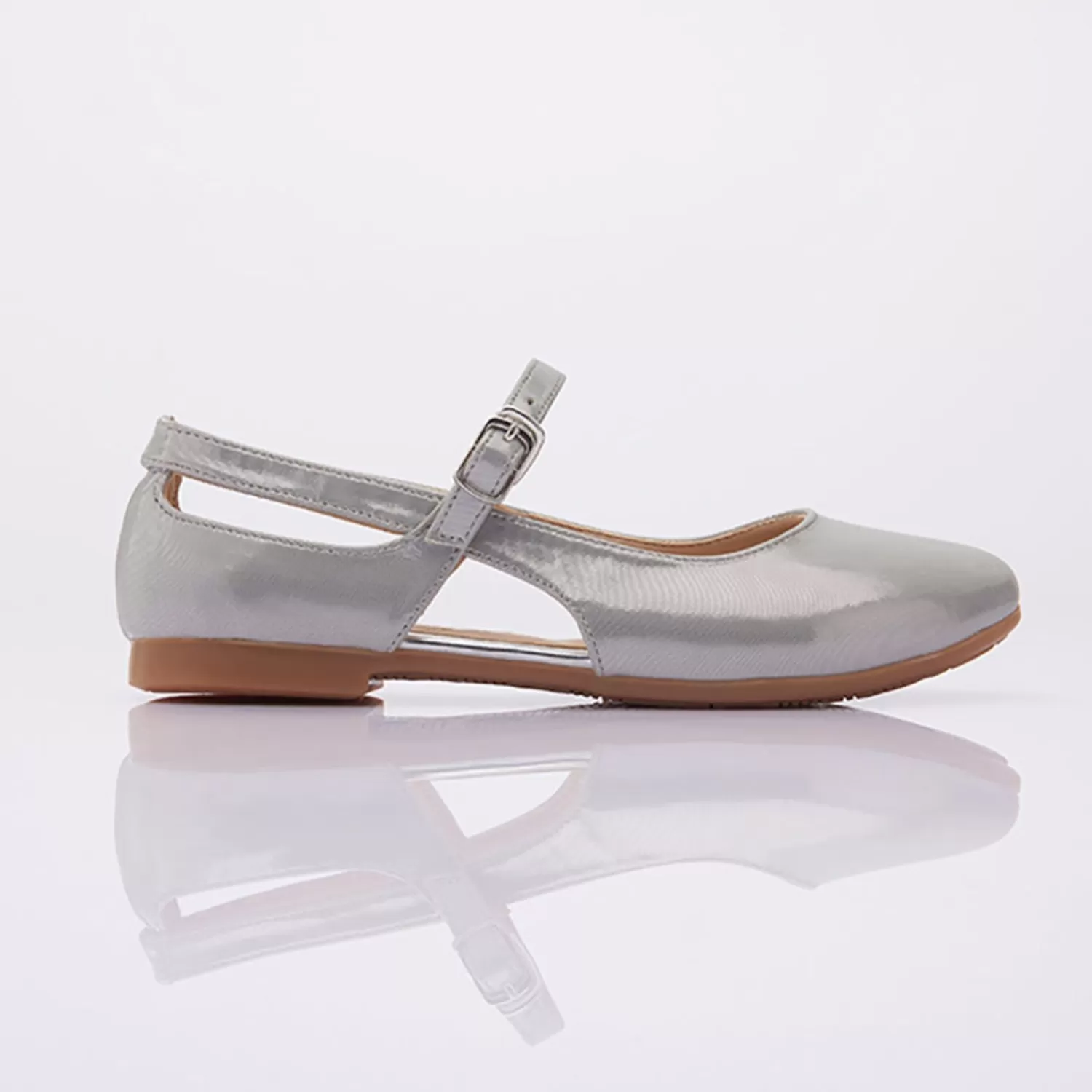 Shoes^Perla Cut-Out Flats Silver