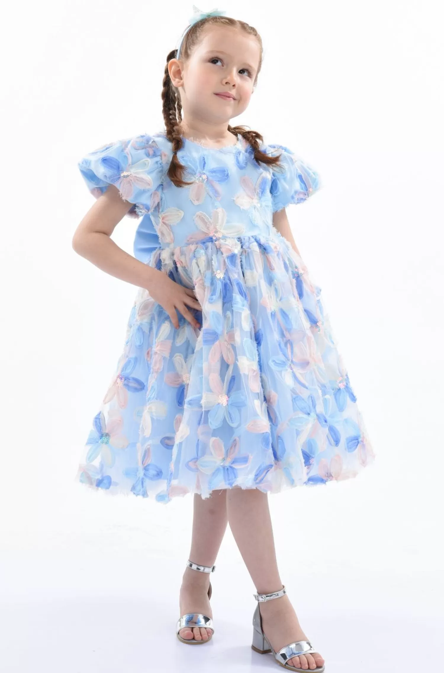 Baby^Mimi Tutu Daisy Party Dress Blue