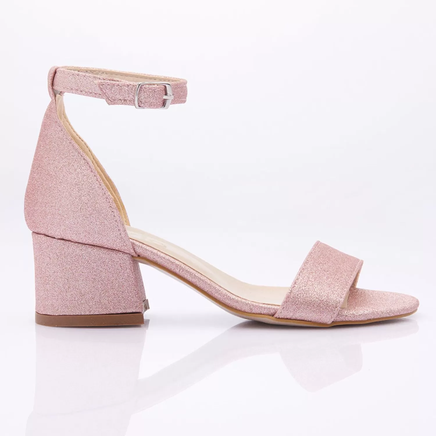 Shoes^Perla Dark Glitter Strap Heels Pink