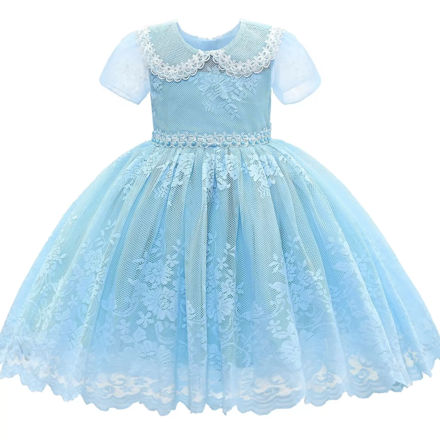 Baby^Tulleen Dolly Embroidered Dress Blue