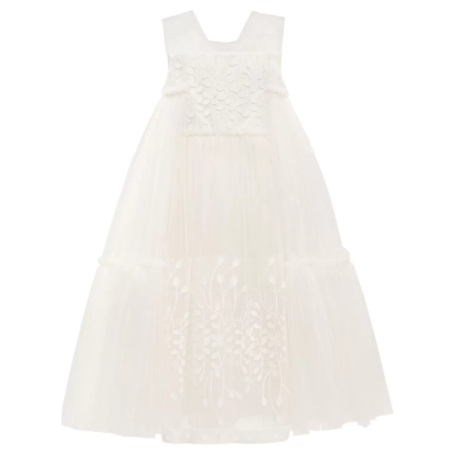 Dresses^Tulleen Embroidered Tulle Dress White