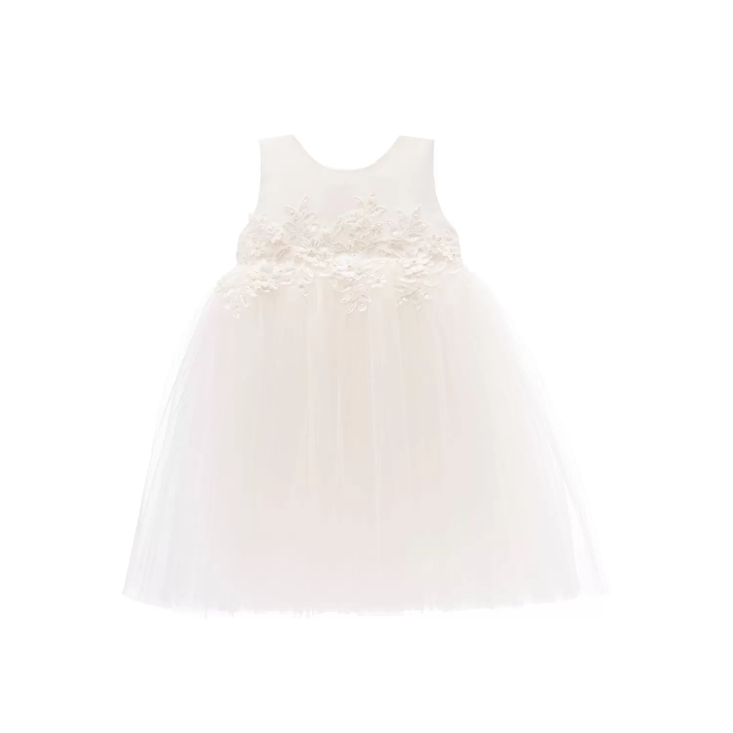 Dresses^Tulleen Esterlee Sleeveless Floral Tulle Dress White