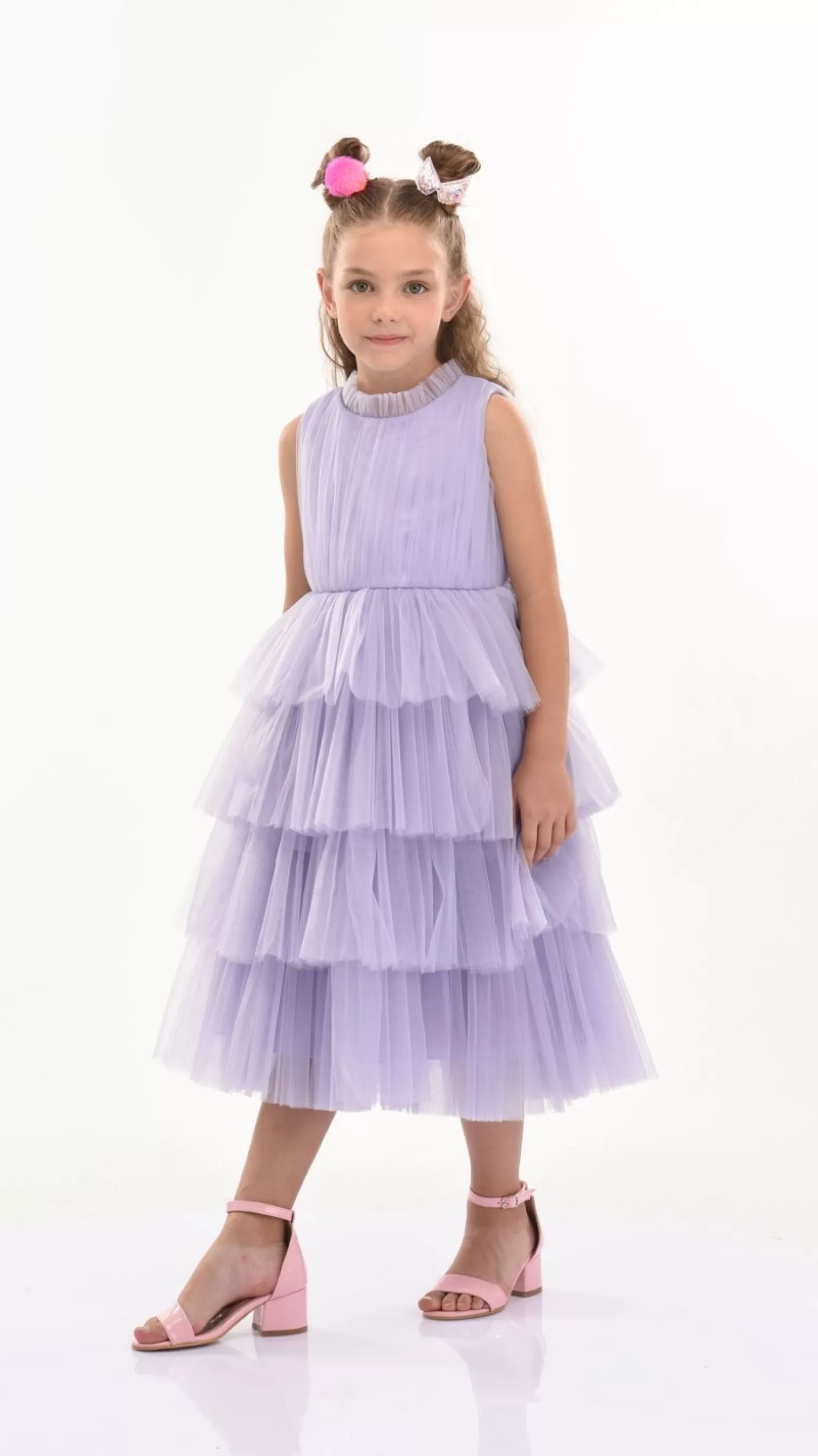 Dresses^Tulleen Farvue Tiered Tulle Dress Purple