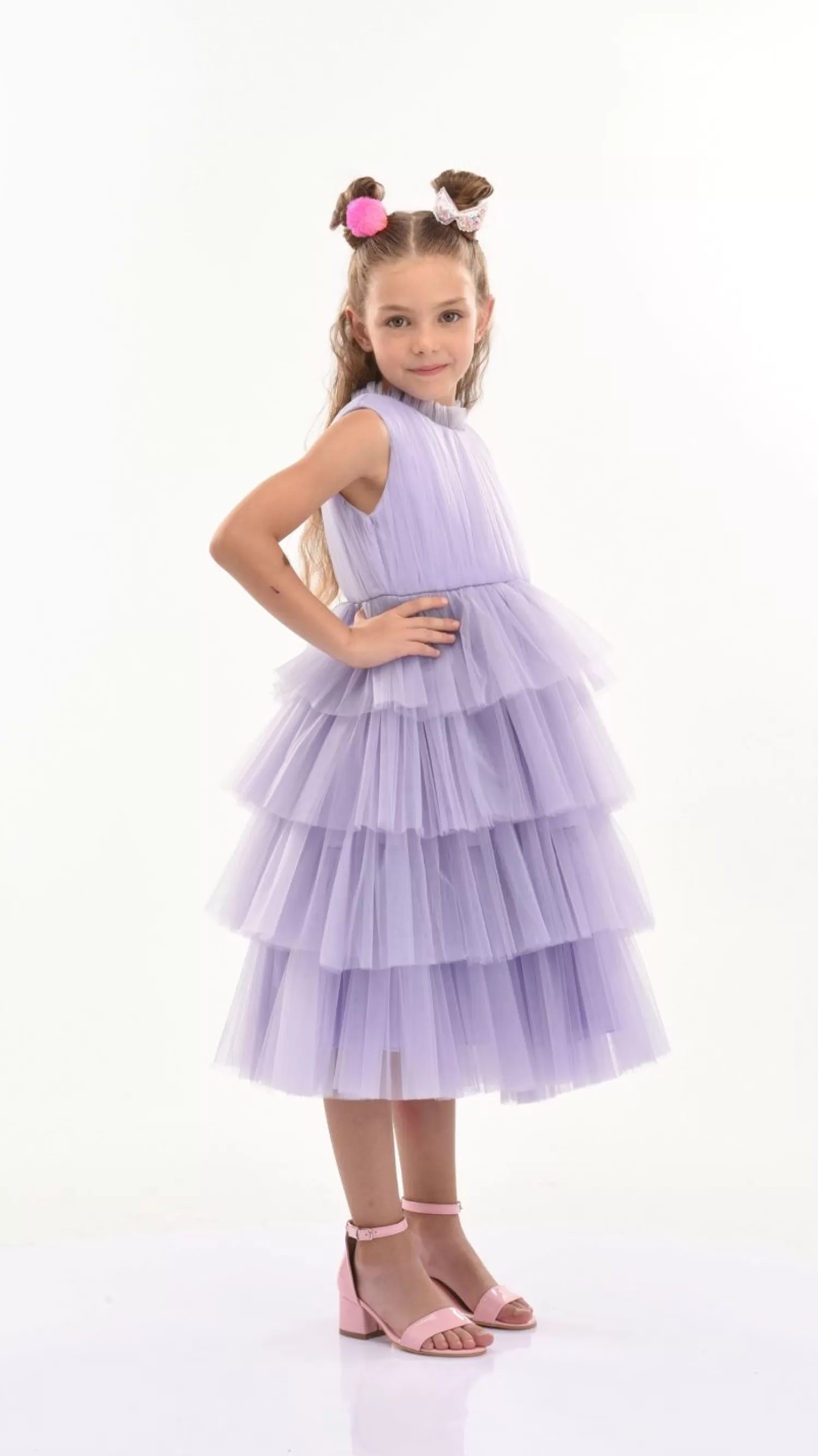 Dresses^Tulleen Farvue Tiered Tulle Dress Purple