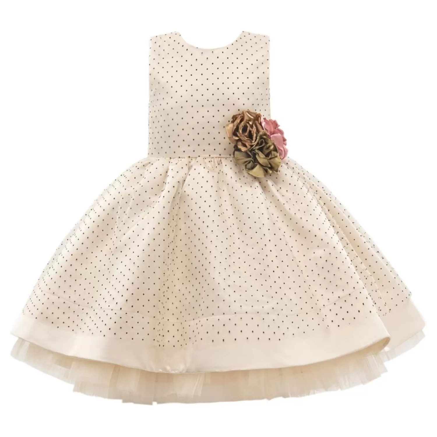 Dresses^Tulleen Floral Brooch Dress Beige