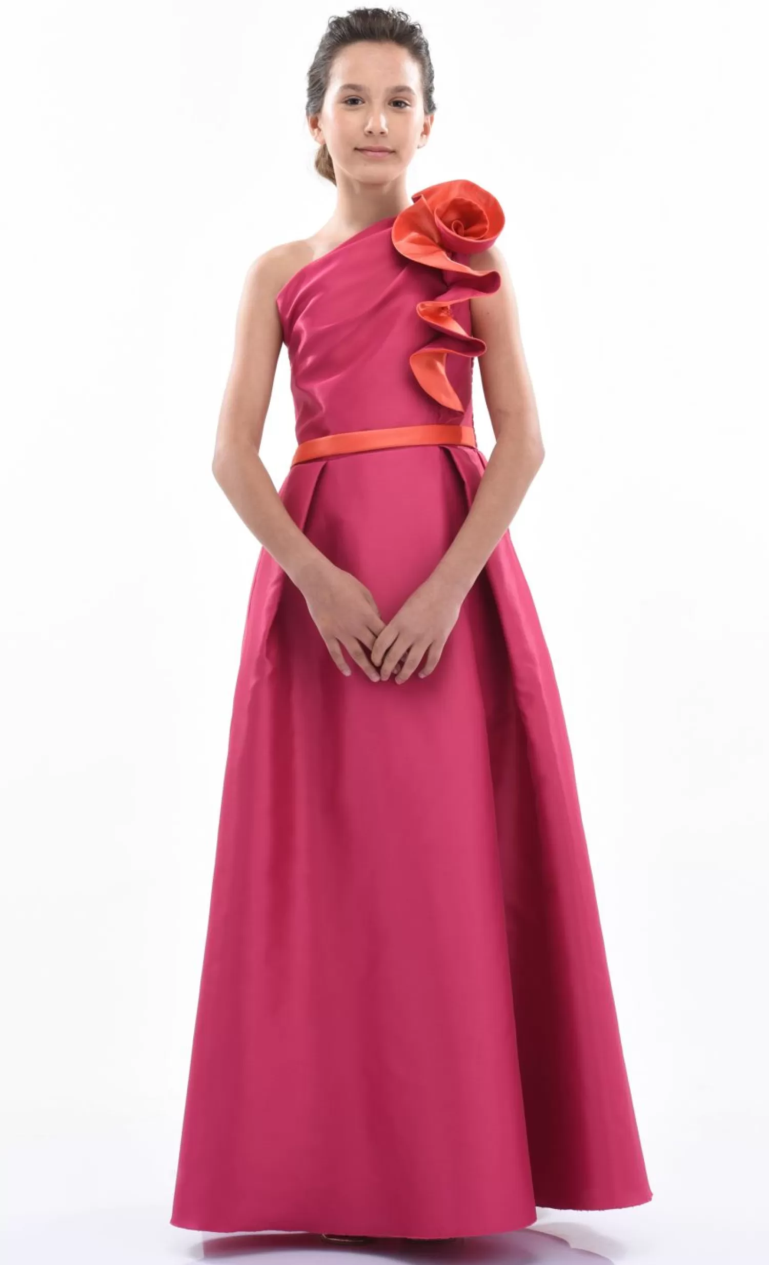 Dresses^Tulleen Fuchsia Samaria Off Shoulder Gown Pink