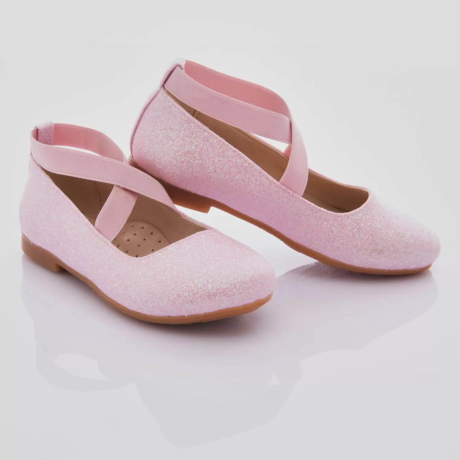 Shoes^Perla Glitter Bubblegum Ballerina Flats Pink