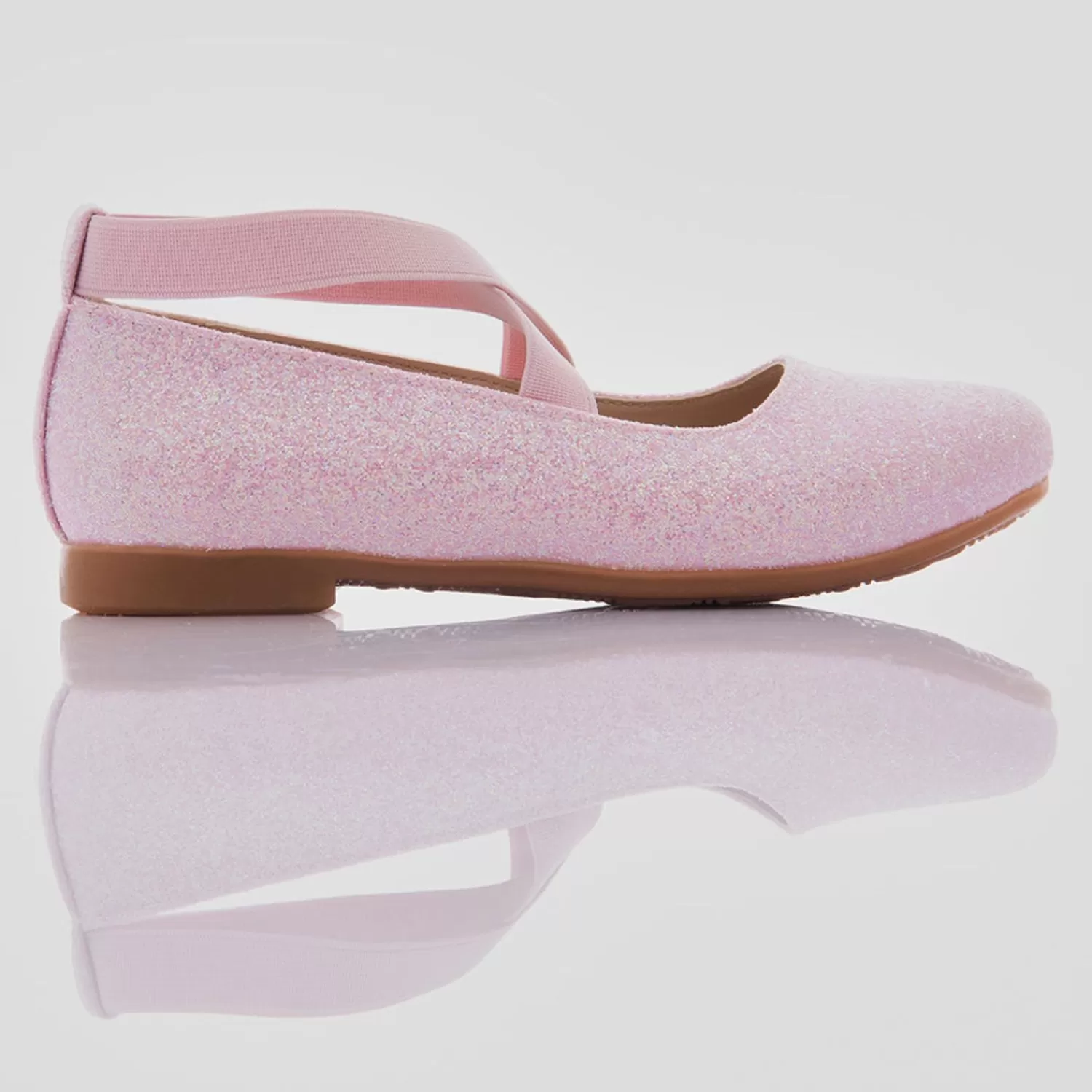 Shoes^Perla Glitter Bubblegum Ballerina Flats Pink