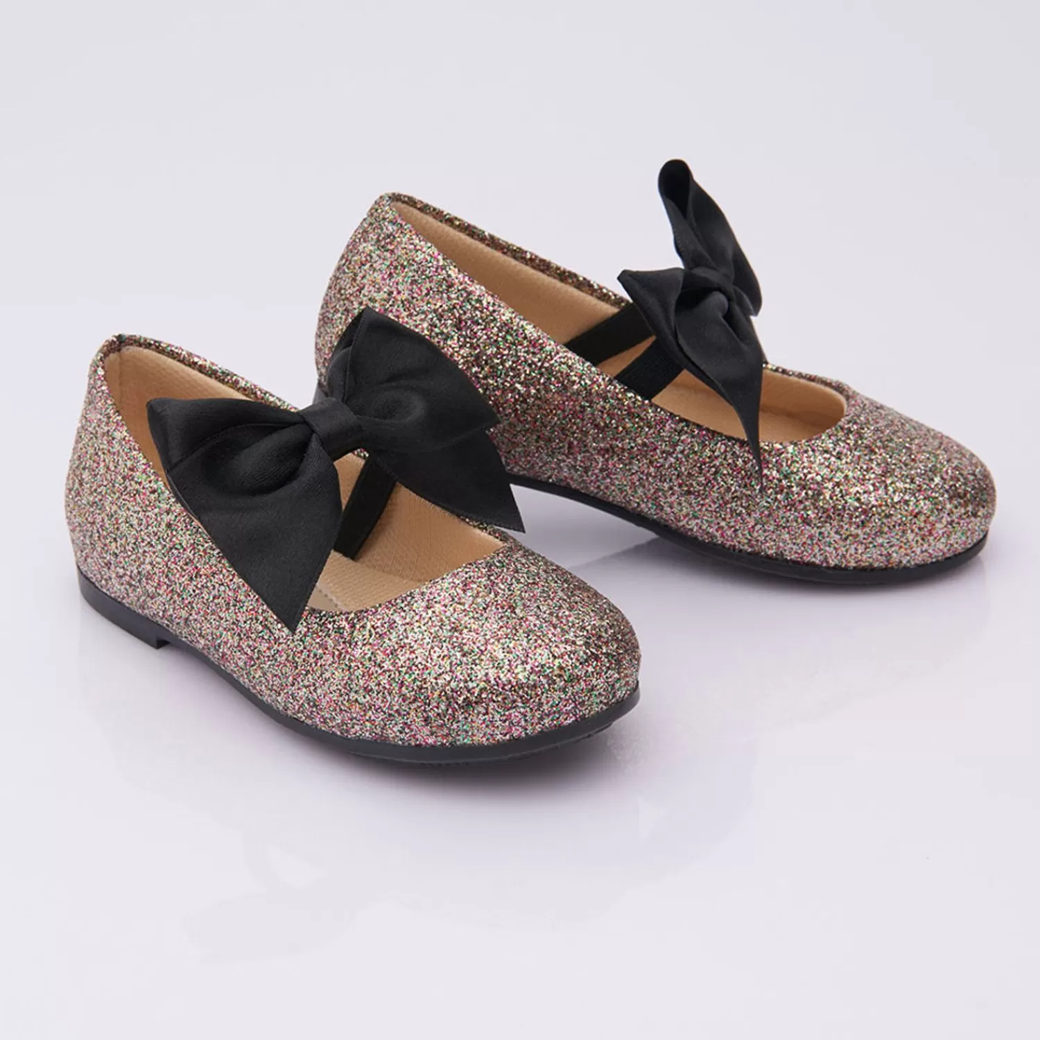 Shoes^Perla Glitter Elastic Bow Flats Multi