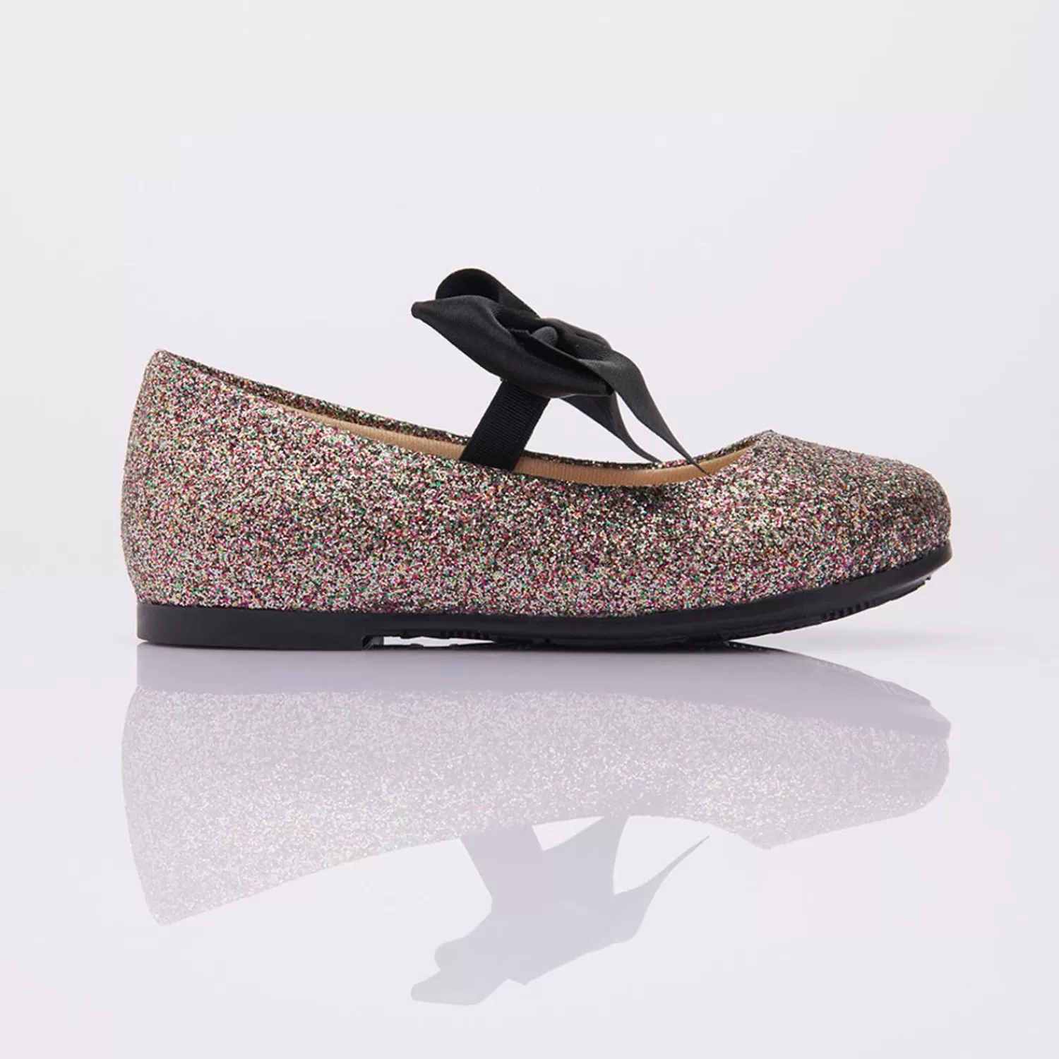 Shoes^Perla Glitter Elastic Bow Flats Multi