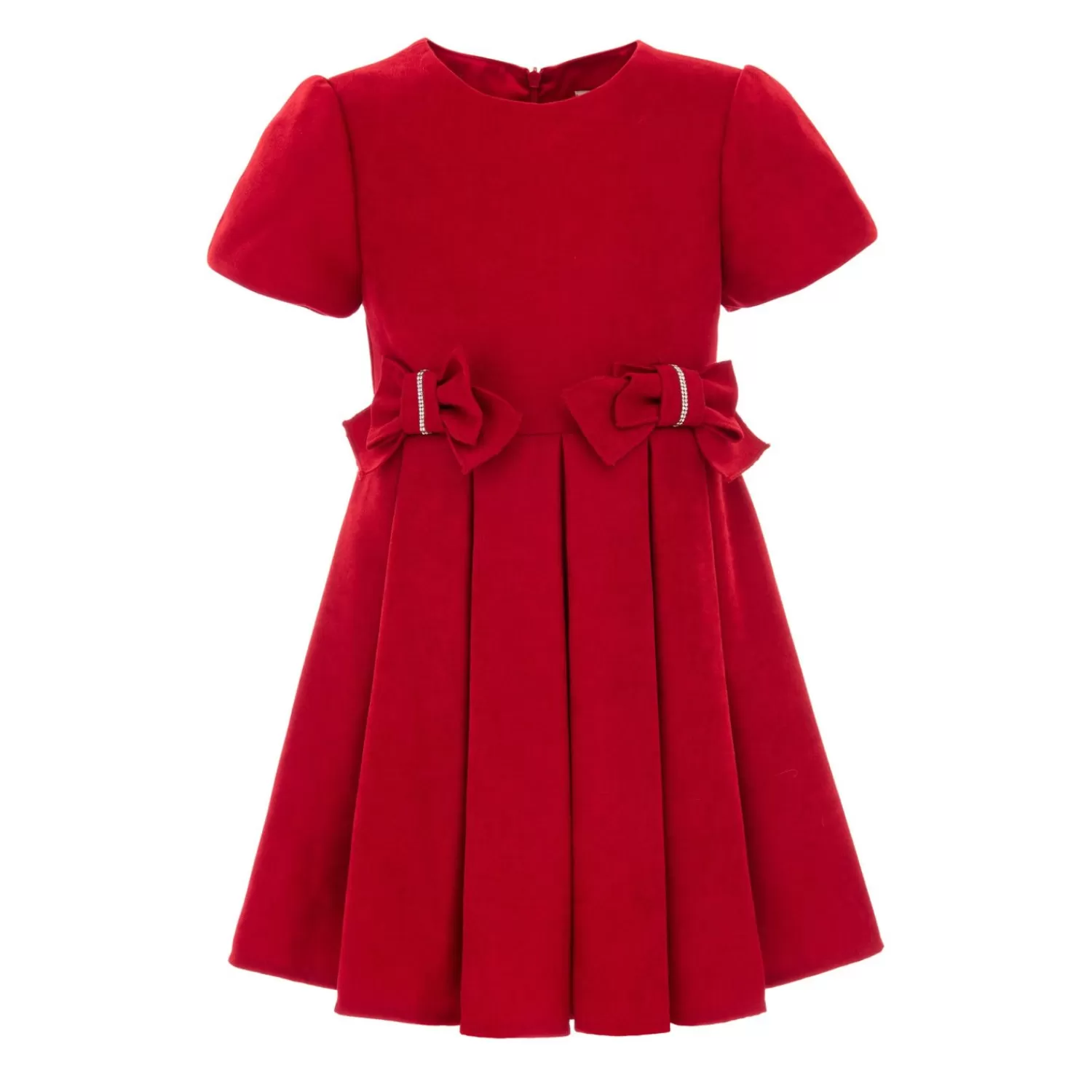 Dresses^Tulleen Harleigh Double Bow Pleated Dress Red