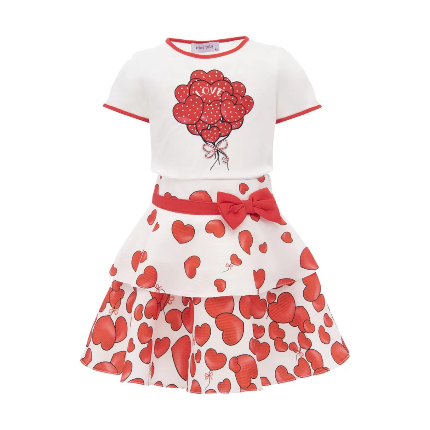 Mimi Tutu^Mimi Tutu Hearts Balloon Graphic Outfit White