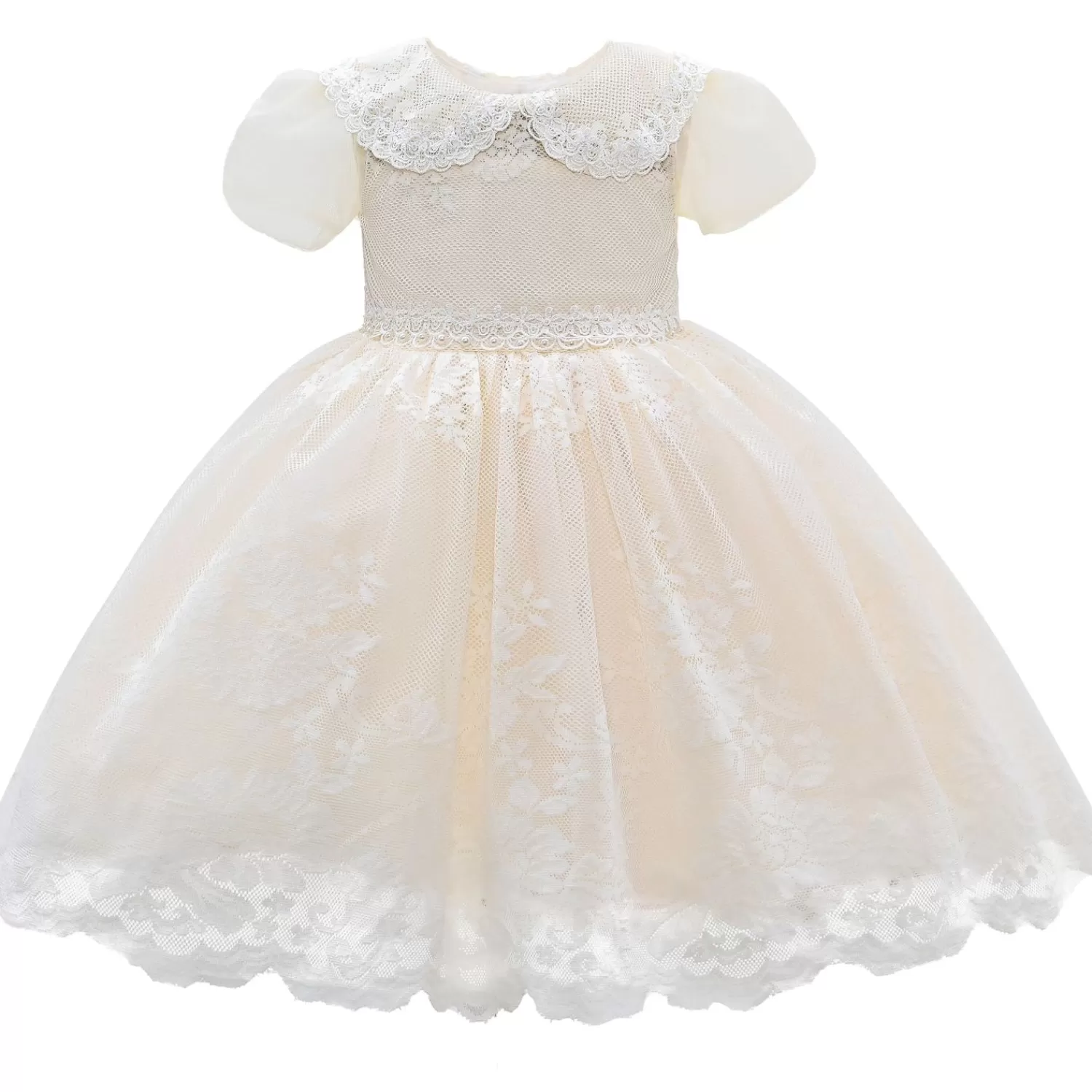 Dresses^Tulleen Ivory Dolly Embroidered Dress White