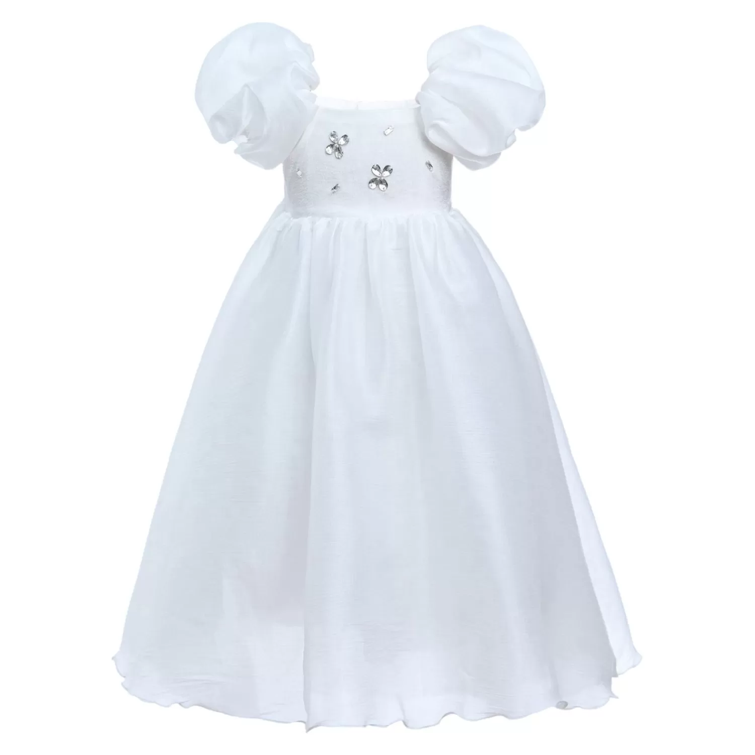 Dresses^Tulleen Janelle Applique Teacup Gown White