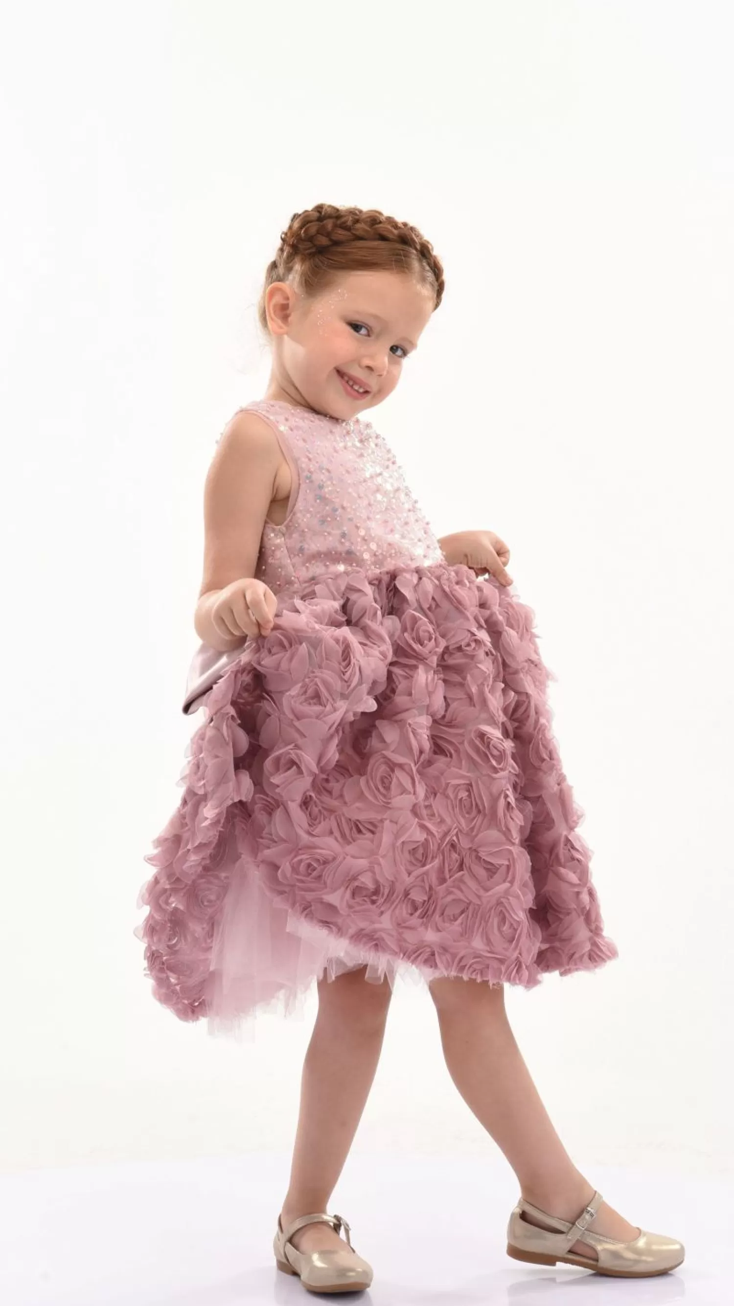 Dresses^Tulleen Kreisler Sequin Bow Rose Dress Pink