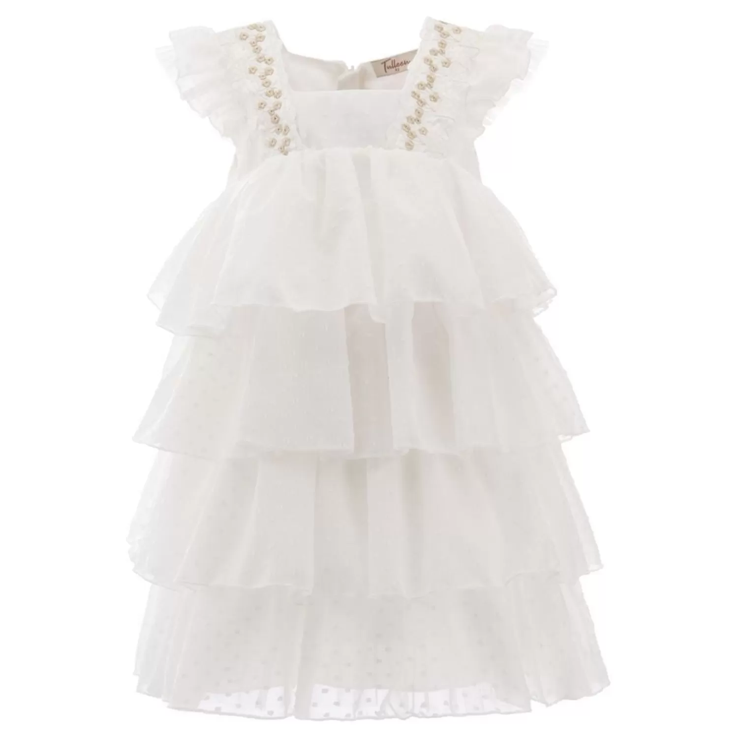 Dresses^Tulleen La Posada Ruffle Dress White