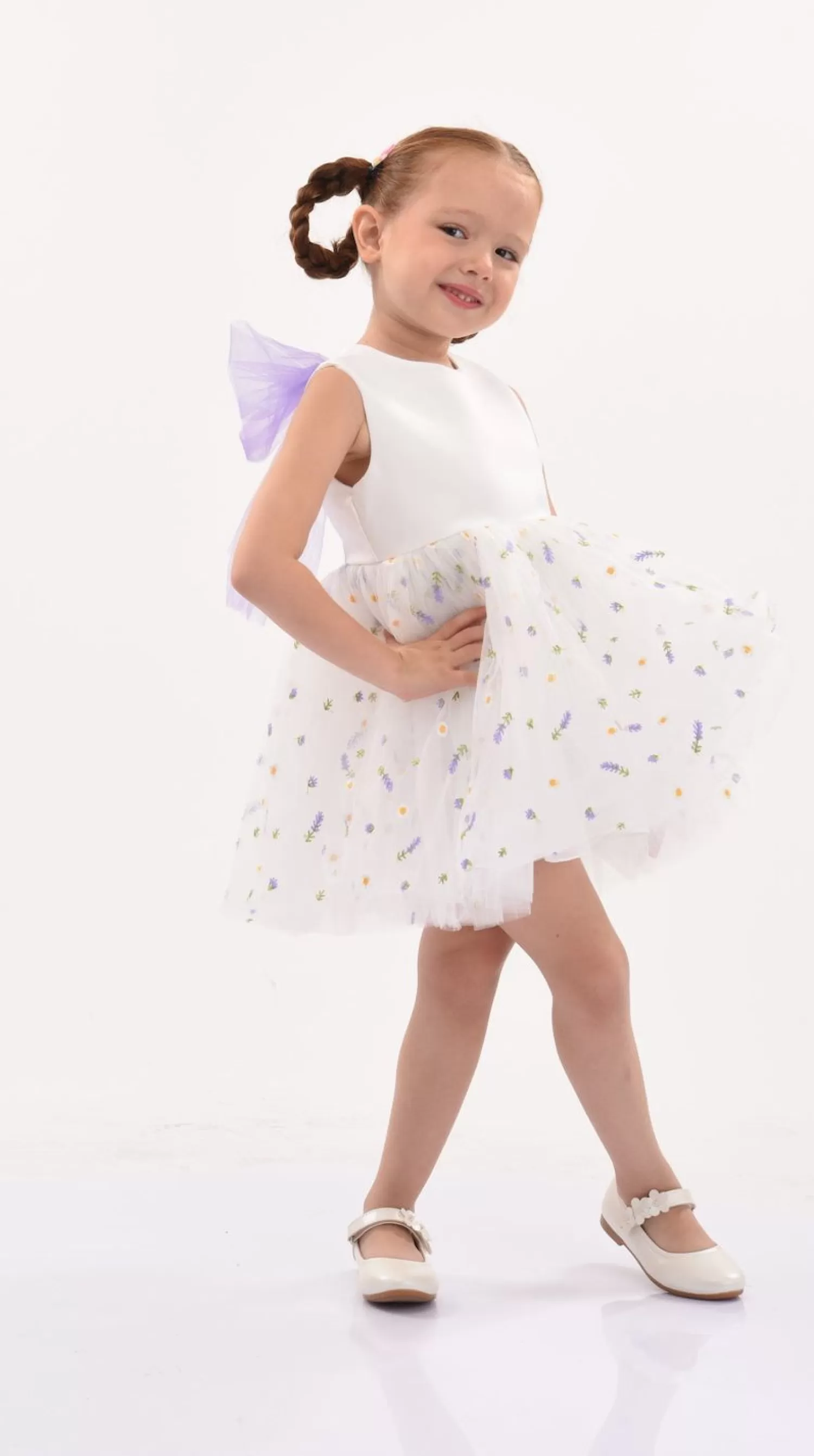 Mimi Tutu^Mimi Tutu Lavender Garden Tulle Bow Dress White