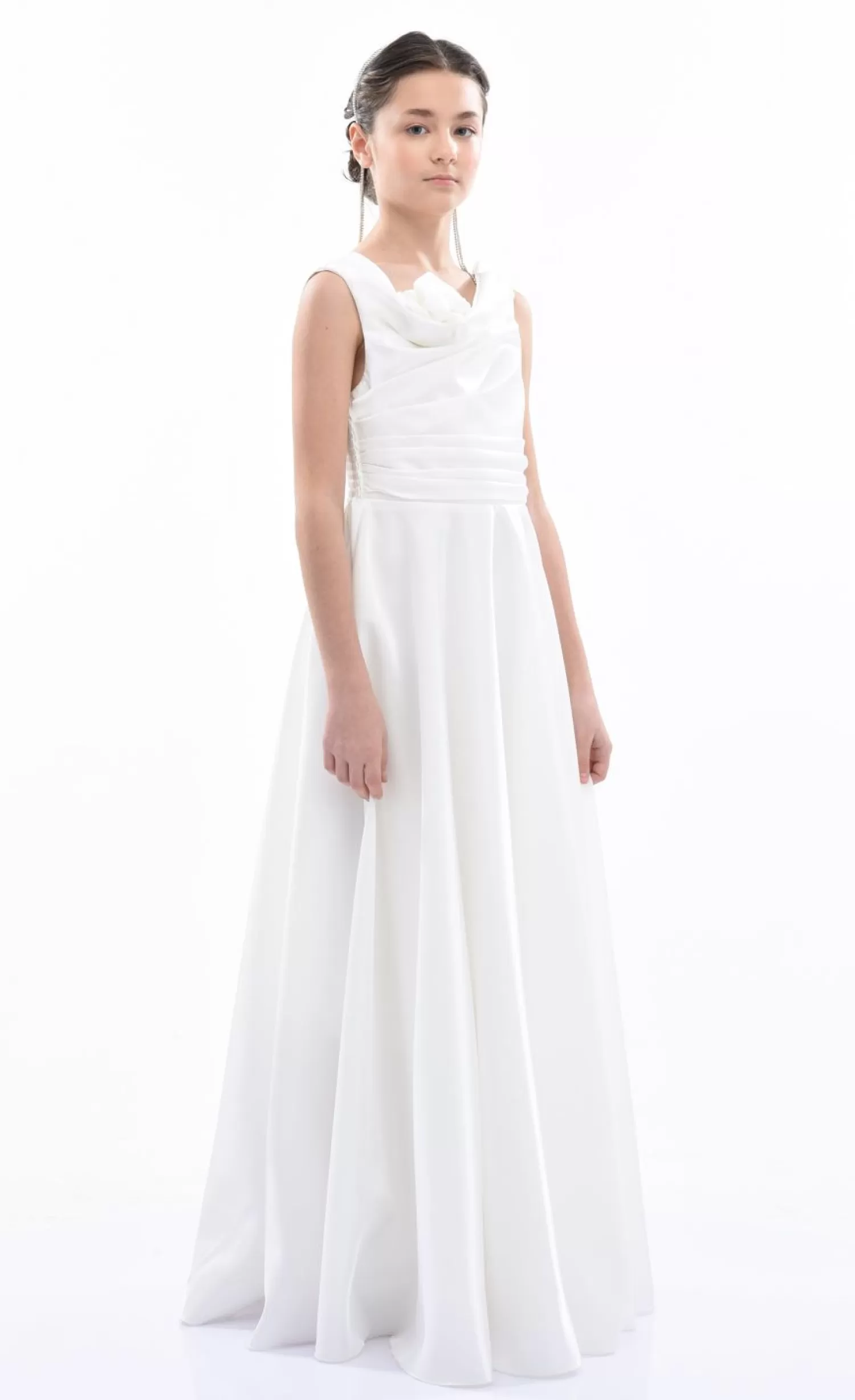 Dresses^Tulleen Lenelle Rose Applique Gown White