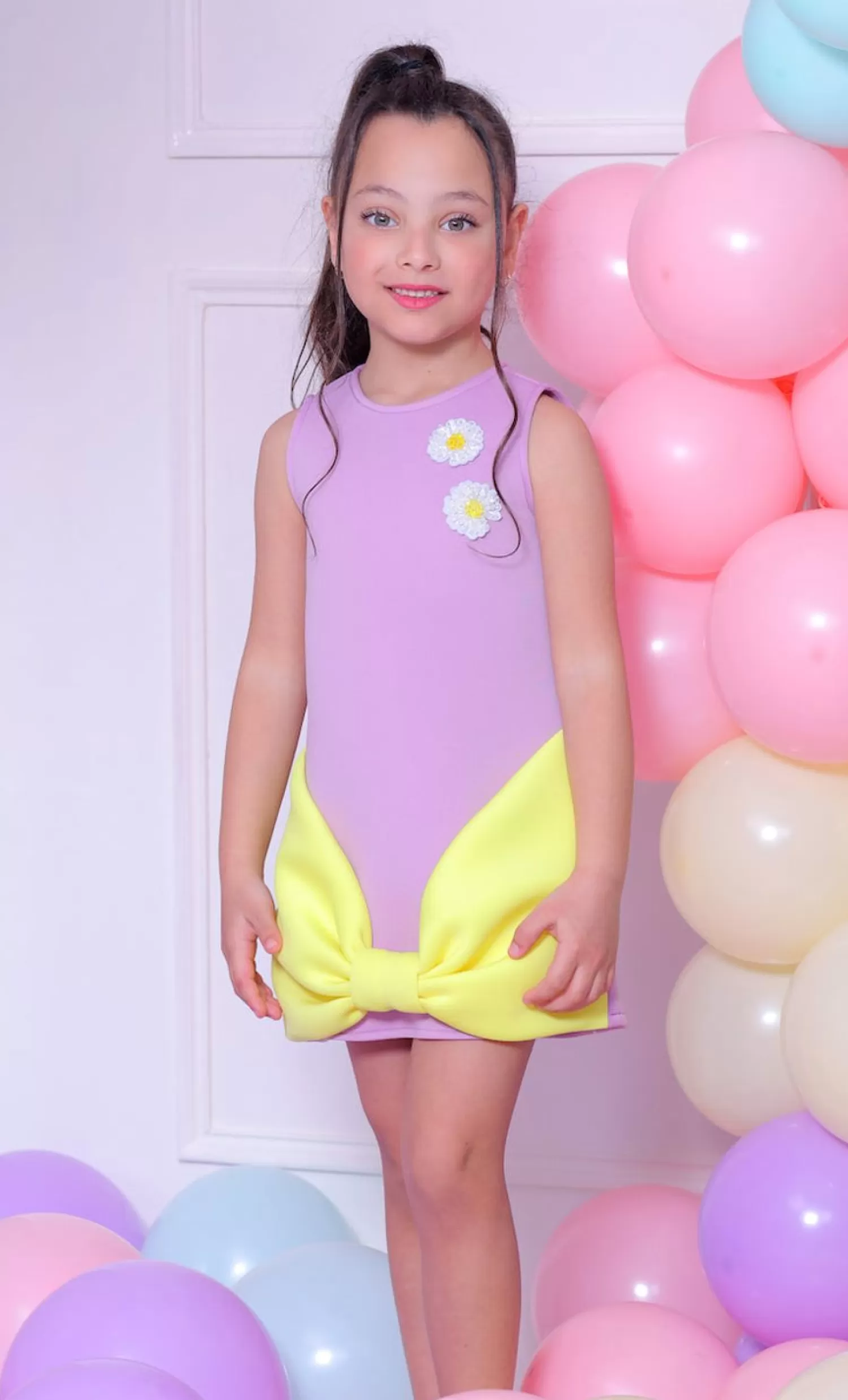 Mimi Tutu^Mimi Tutu Lilac Fiona Sleeveless Bow Dress Purple